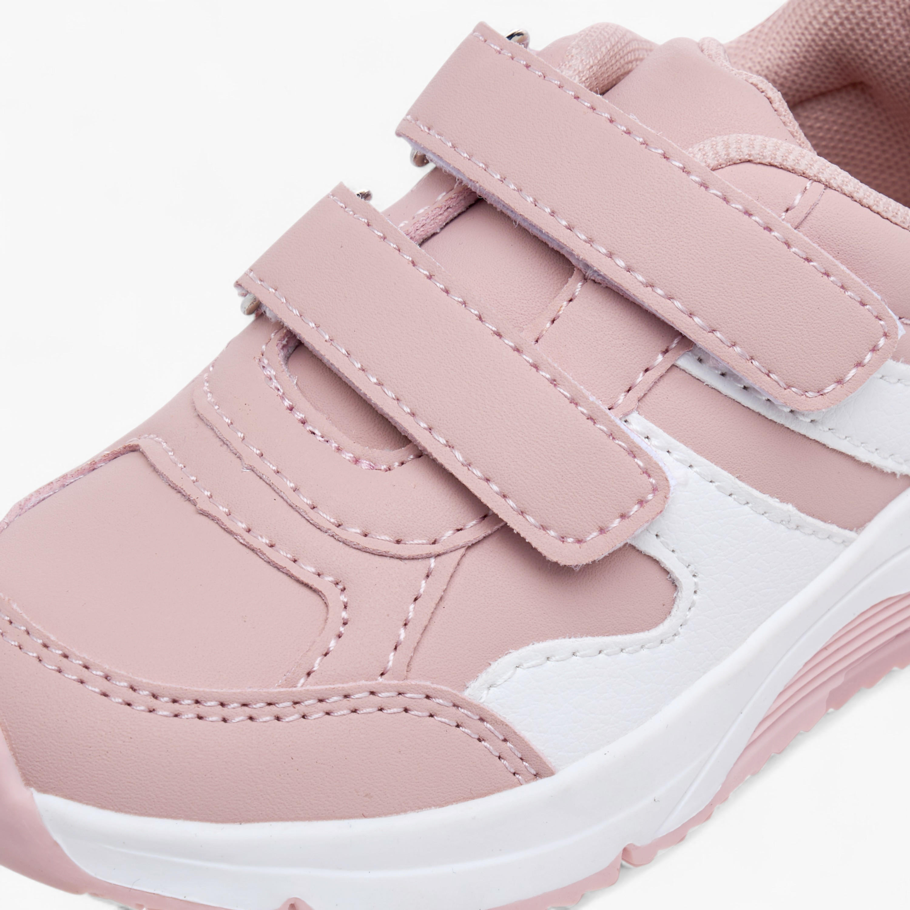 Flora Bella Panelled Sneakers with Hook and Loop Closure-girls-shoes-sneakers-image-4