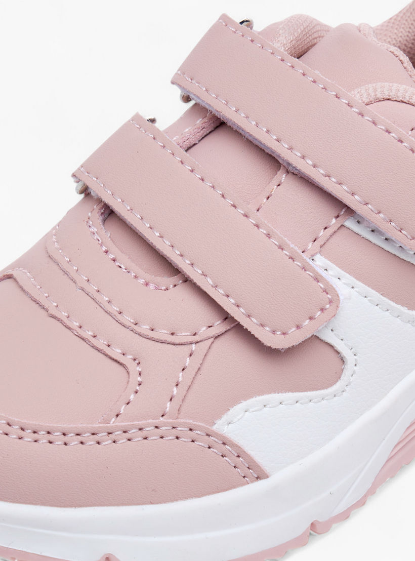 Flora Bella Panelled Sneakers with Hook and Loop Closure-girls-shoes-sneakers-image-4