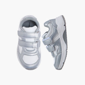 Flora Bella Panelled Sneakers with Hook and Loop Closure-girls-shoes-sneakers-image-1
