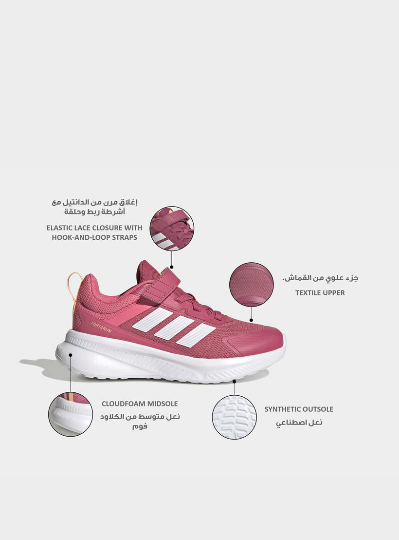 Adidas Girls Fortarun 4.0 Textured Hook & Loop Ankle Sneakers-girls-shoes-sneakers-image-2