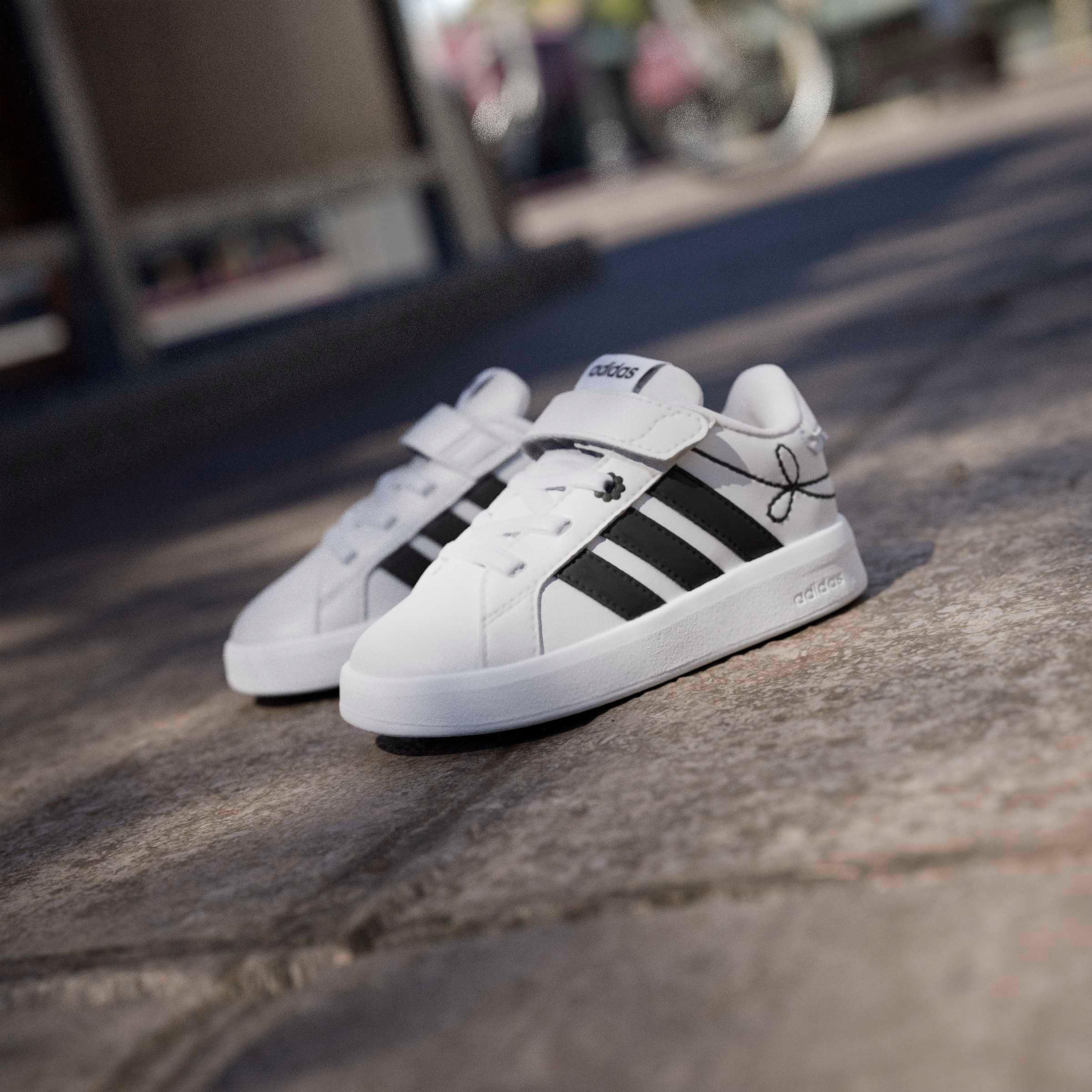 حذاء سنيكرز بطول الكاحل وشريط إغلاق لاصق جراند كورت 3.0 إيه إل للبنات من أديداس-baby-girls-shoes-closedshoes-image-12