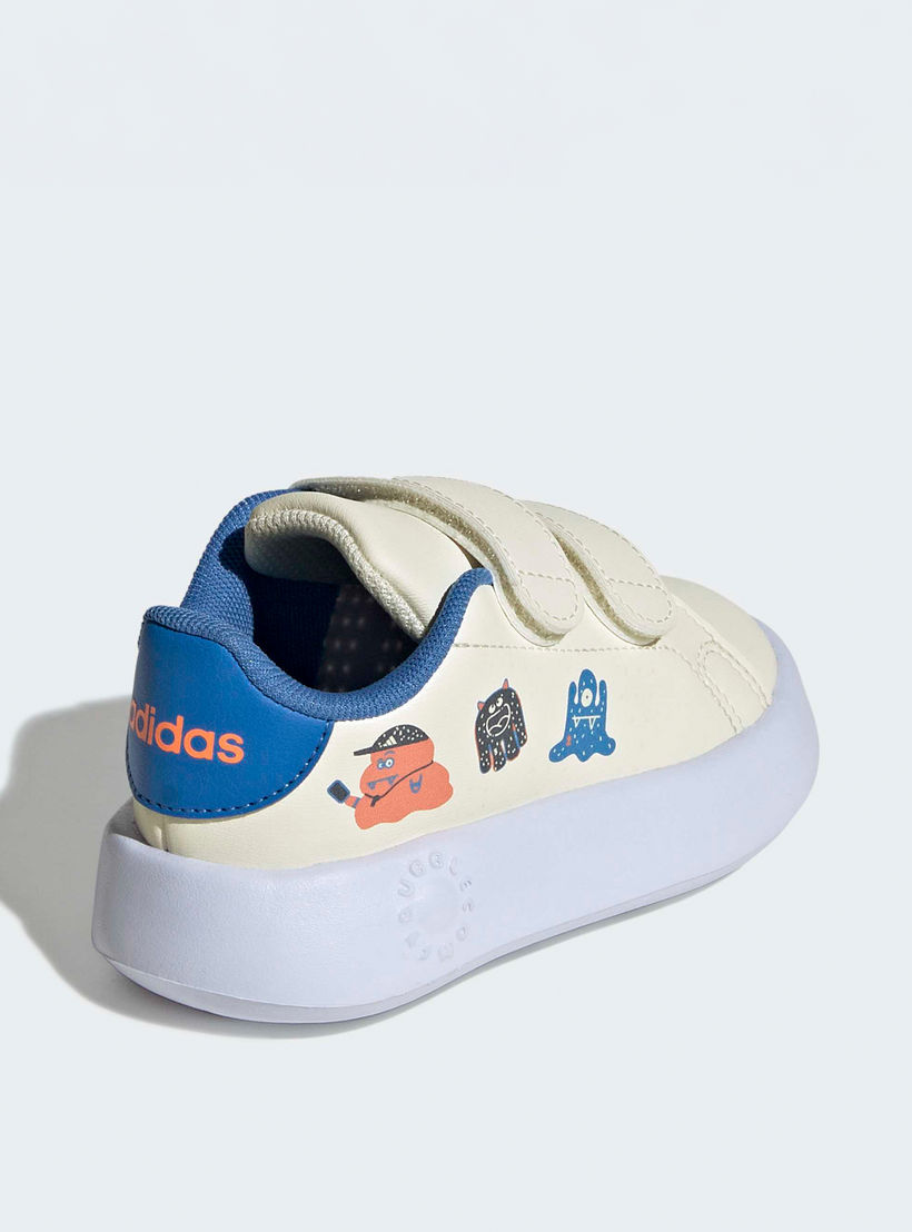 Adidas Advantage CF Sneakers with Hook & Loop, Monster Print-baby-girls-shoes-closedshoes-image-5