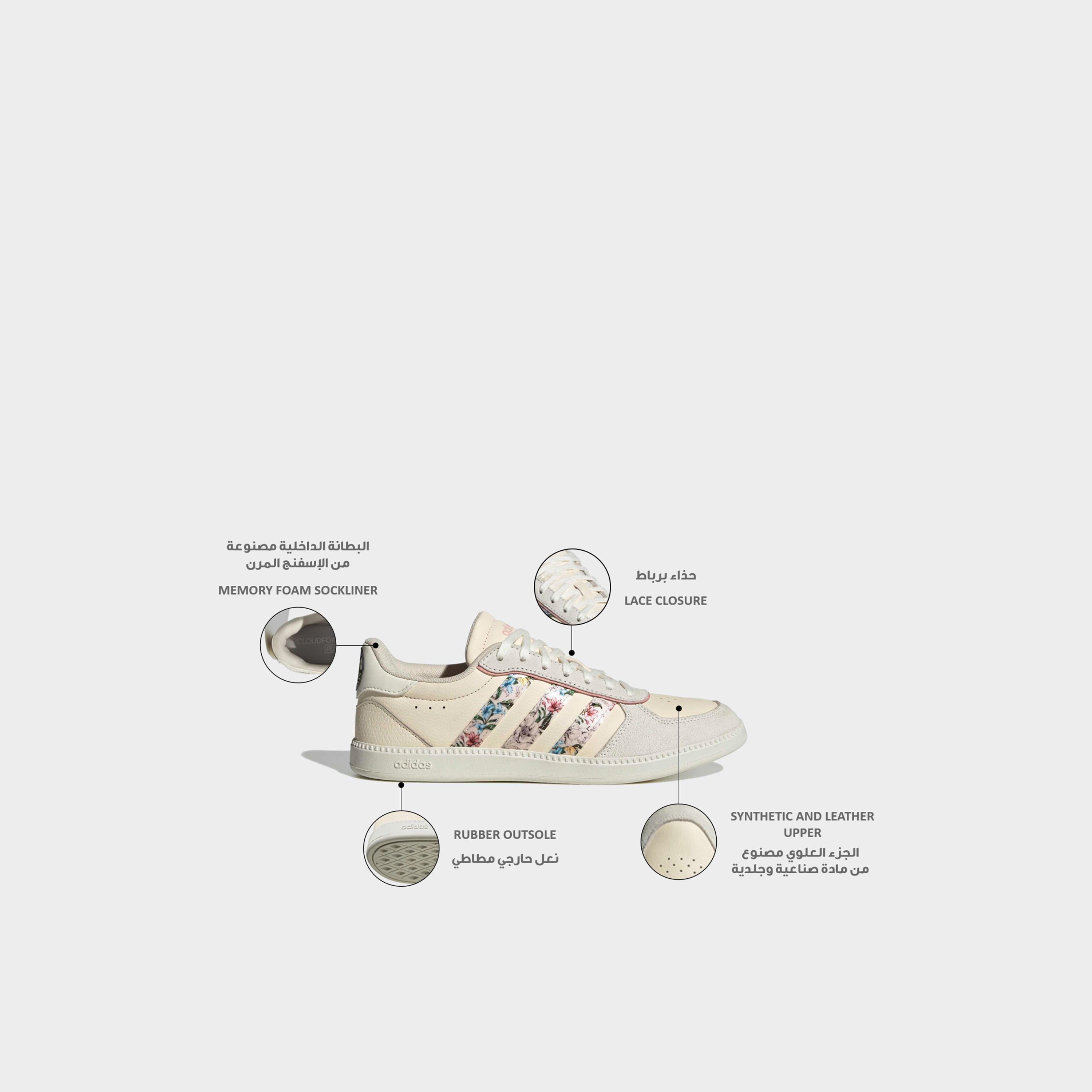 حذاء سنيكرز بريك نت سليك برباط للنساء من أديداس - IH5426-women-shoes-sneakers-image-2