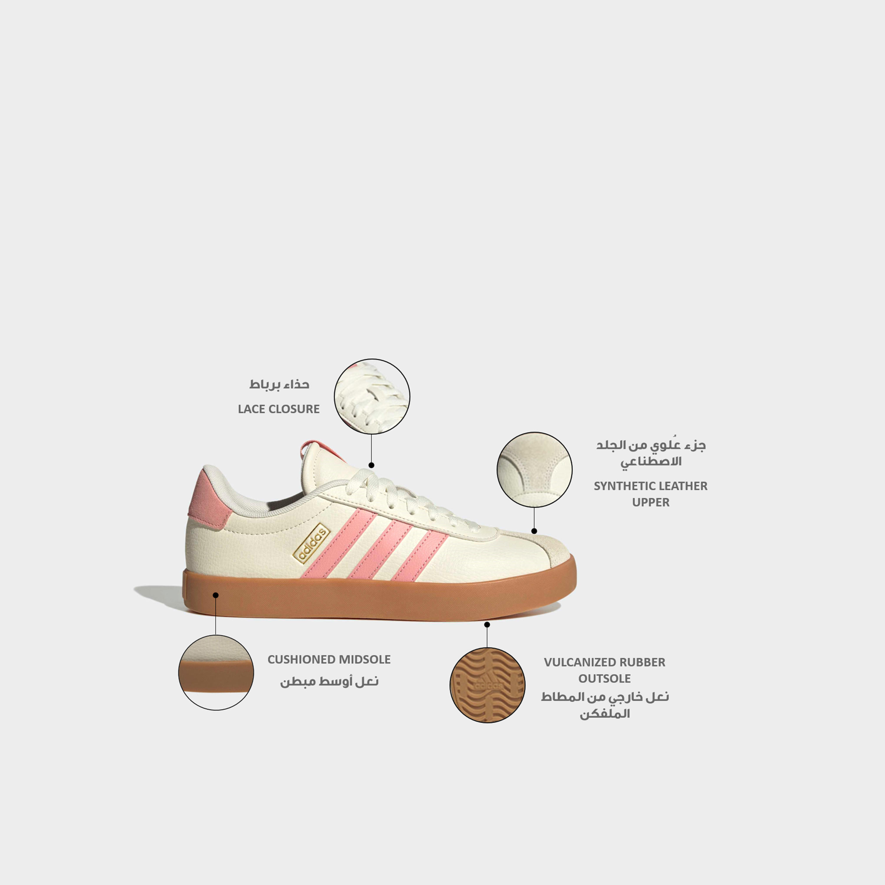 Adidas Women VL Court 3.0 Leather Lace-Up Ankle Sneakers-women-shoes-sneakers-image-2