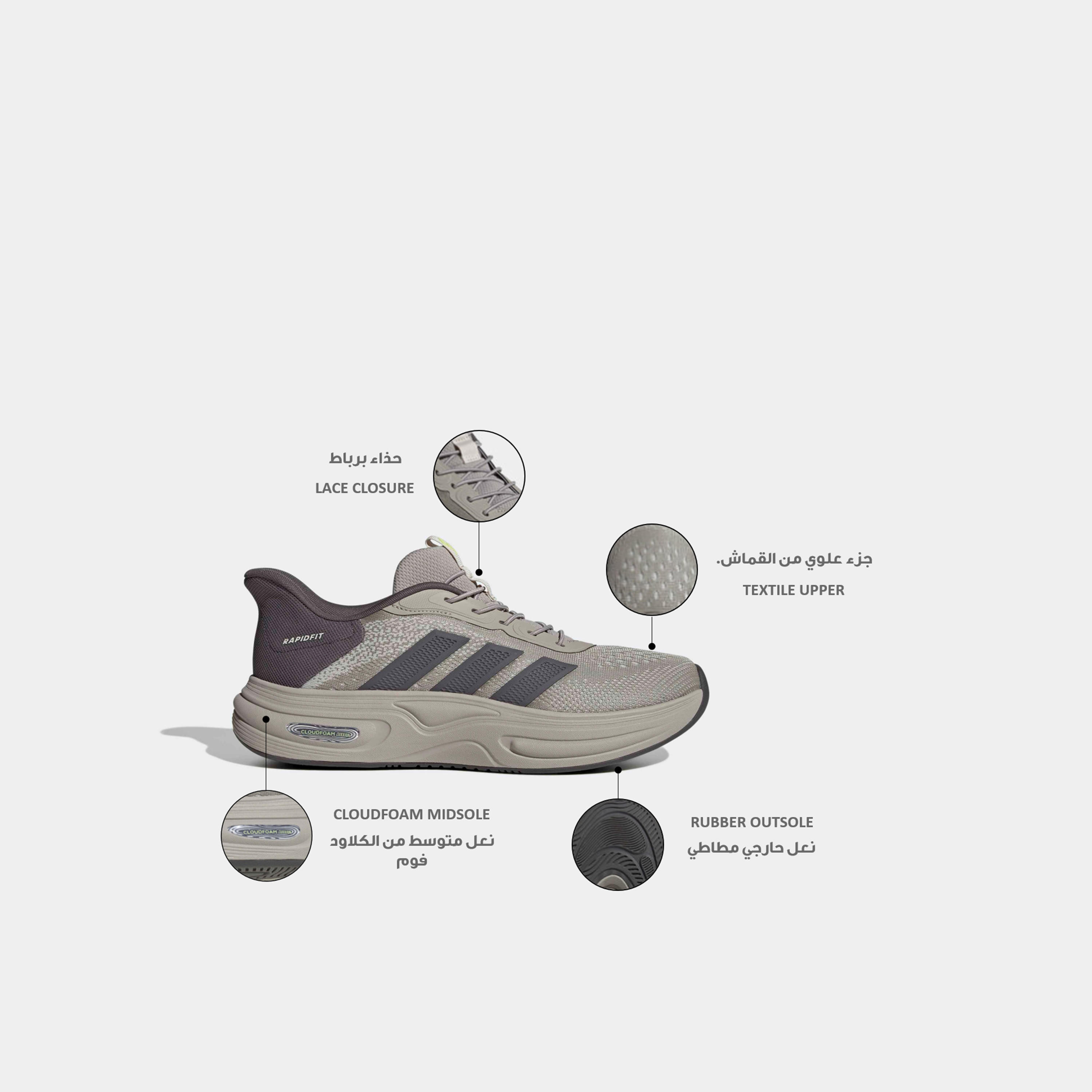 Adidas Men Cloudfoam Cuxxion Rapidfit Lace-Up Running Shoes-sports-men-shoes-image-2