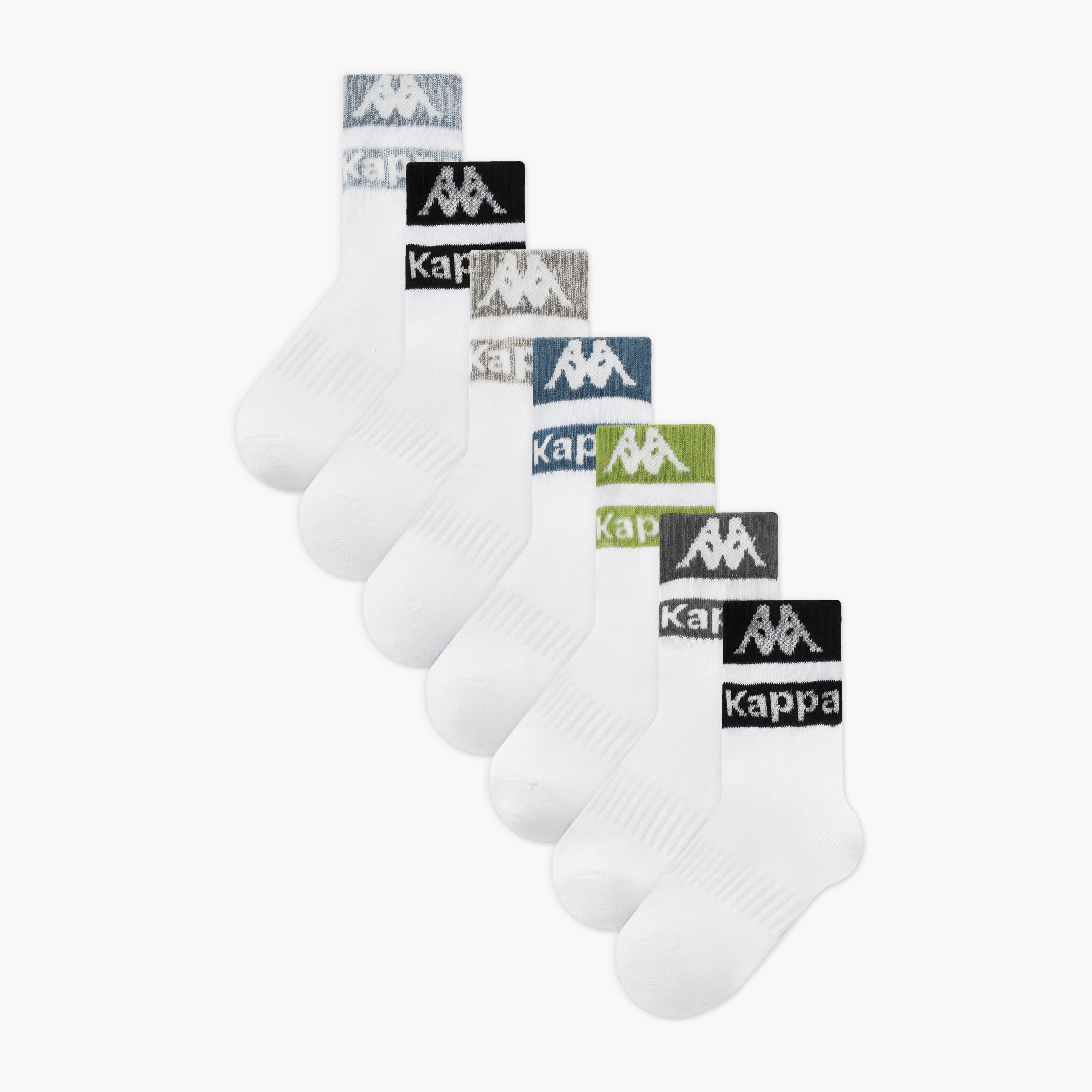 Pack of 7 Kappa Kids Ankle Socks-sports-gear-football-accessories-socks-image-1