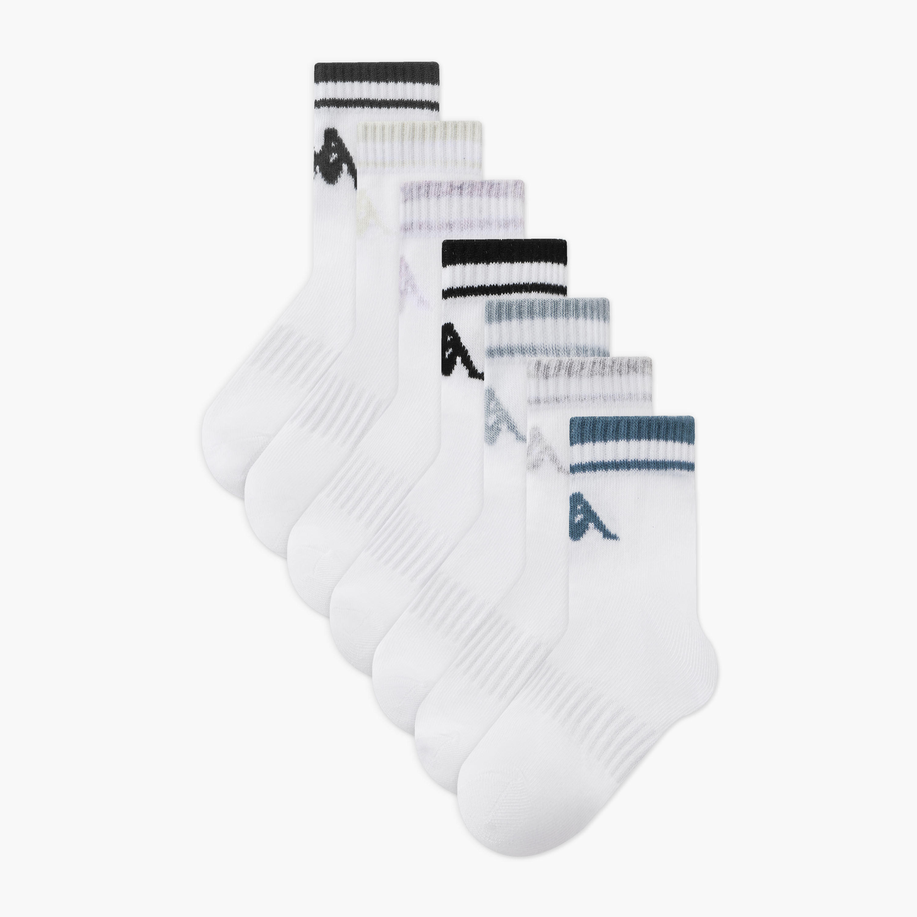 Pack of 7 - Girls Ankle Socks with Logo-sports-gear-football-accessories-socks-image-1