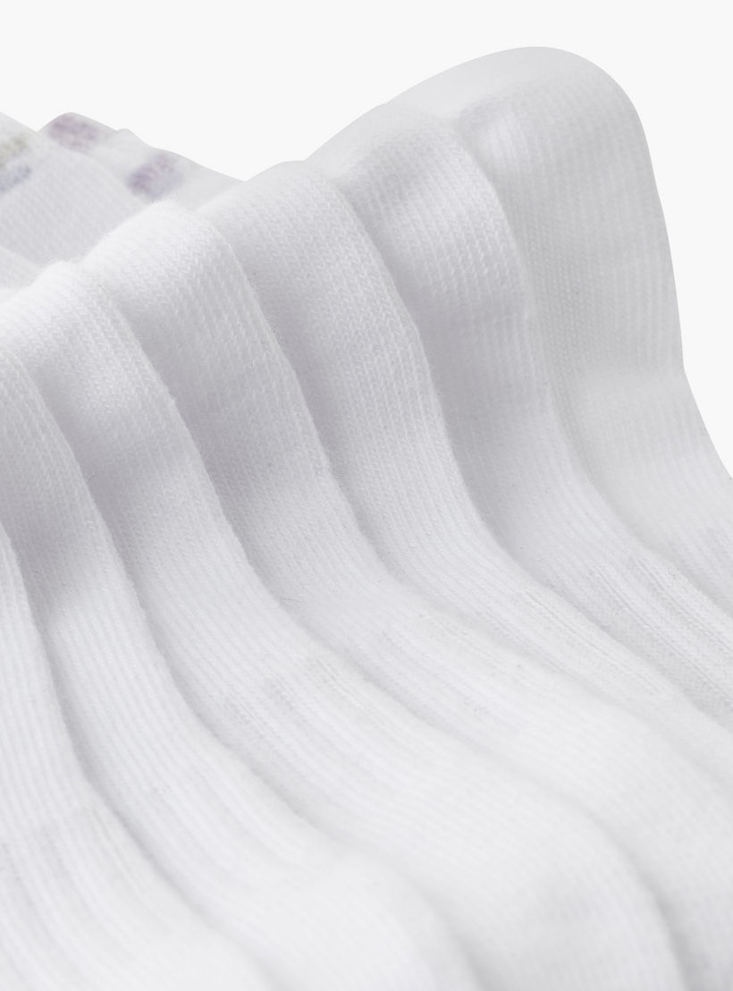 Pack of 7 - Girls Ankle Socks with Logo-sports-gear-football-accessories-socks-image-4