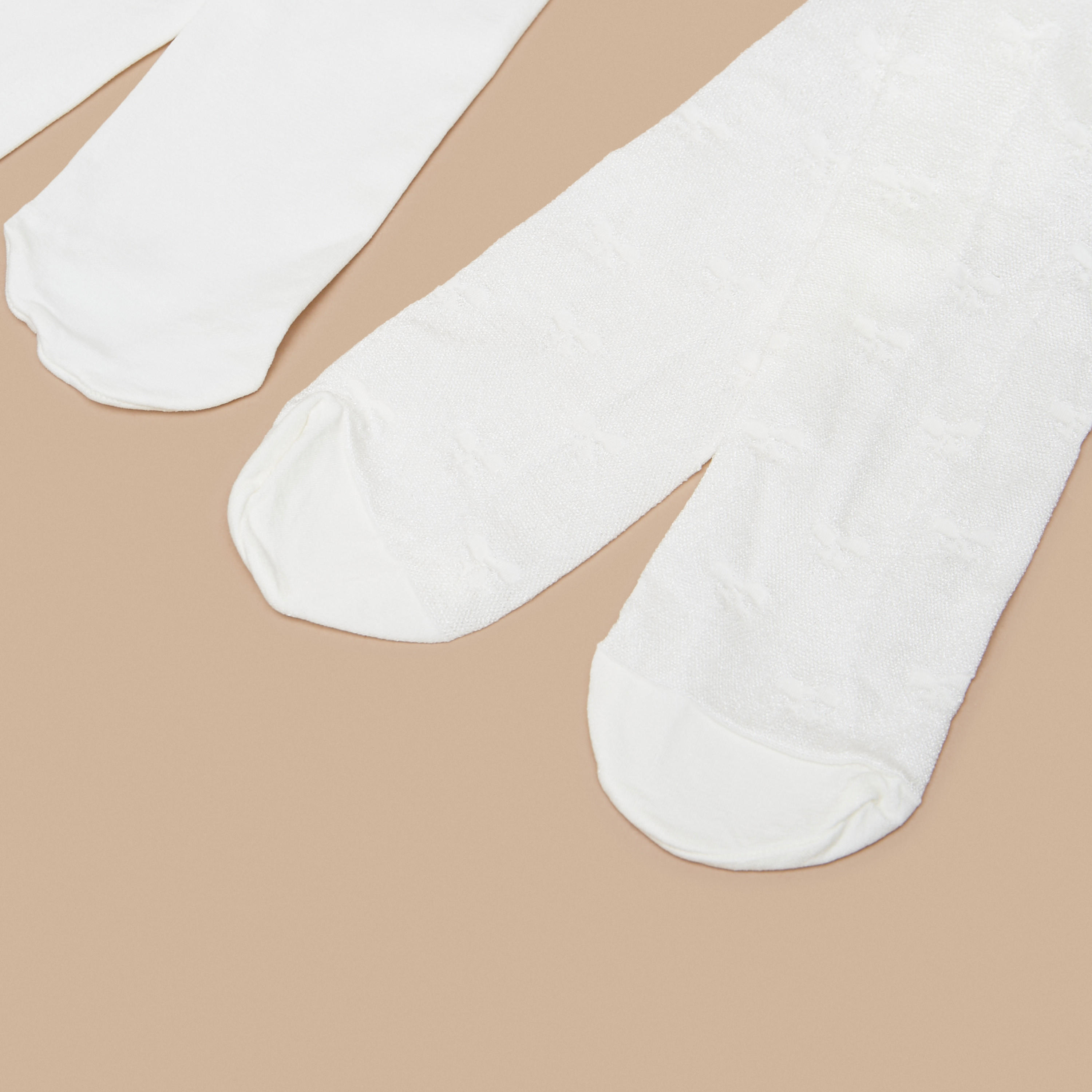 كلون بارز الملمس من بيرفيت- طقم من قطعتين-girls-accessories-socks-image-4