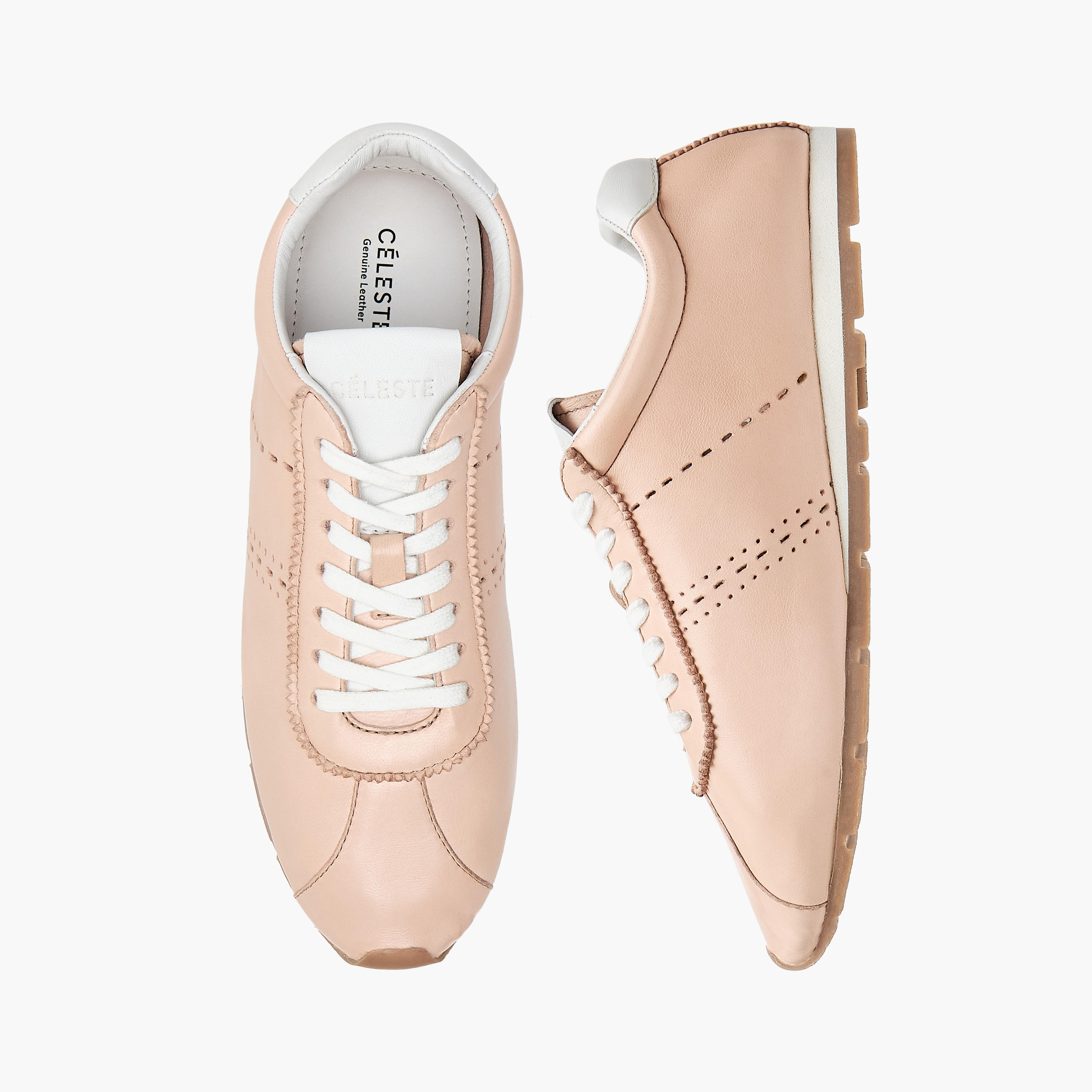 Celeste Women Leather Ankle Sneakers with Lace-Up Closure-women-shoes-sneakers-image-1