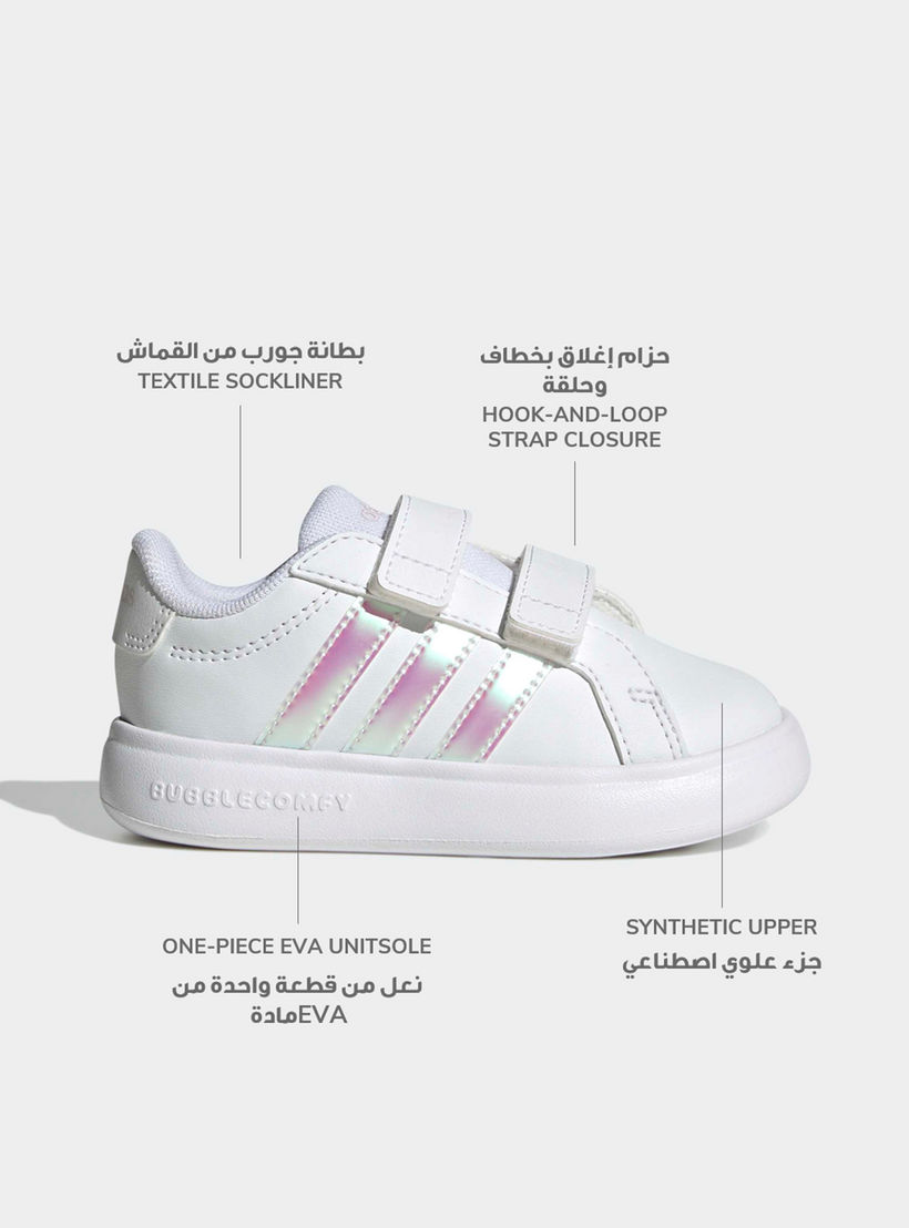 حذاء سنيكرز جراند كورت 3.0 بابل سي إف بشريط إغلاق لاصق من أديداس-baby-girls-shoes-closedshoes-image-2