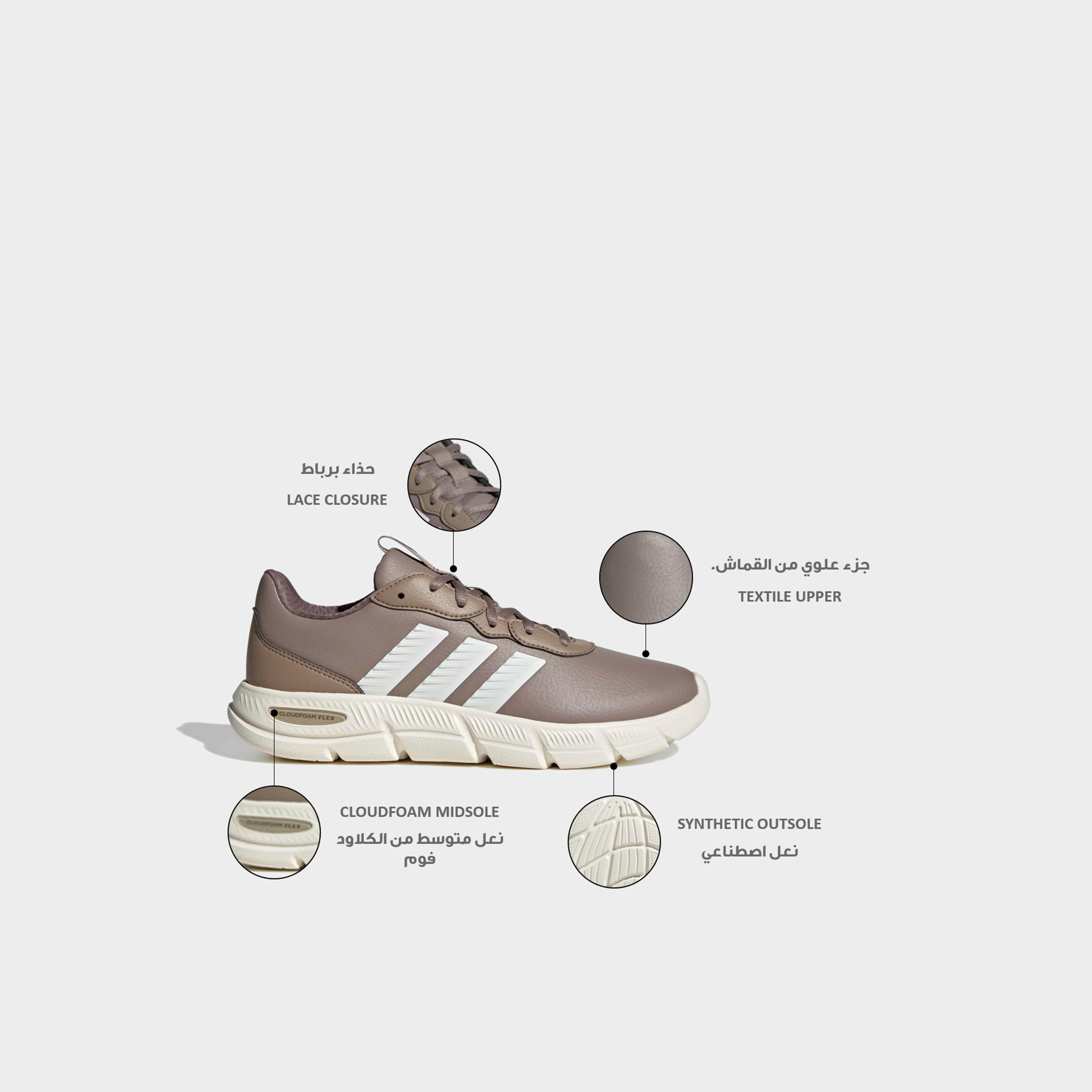 حذاء رياضي بأربطة للنساء من أديداس كلاود فوم فلكس-sports-women-shoes-image-2
