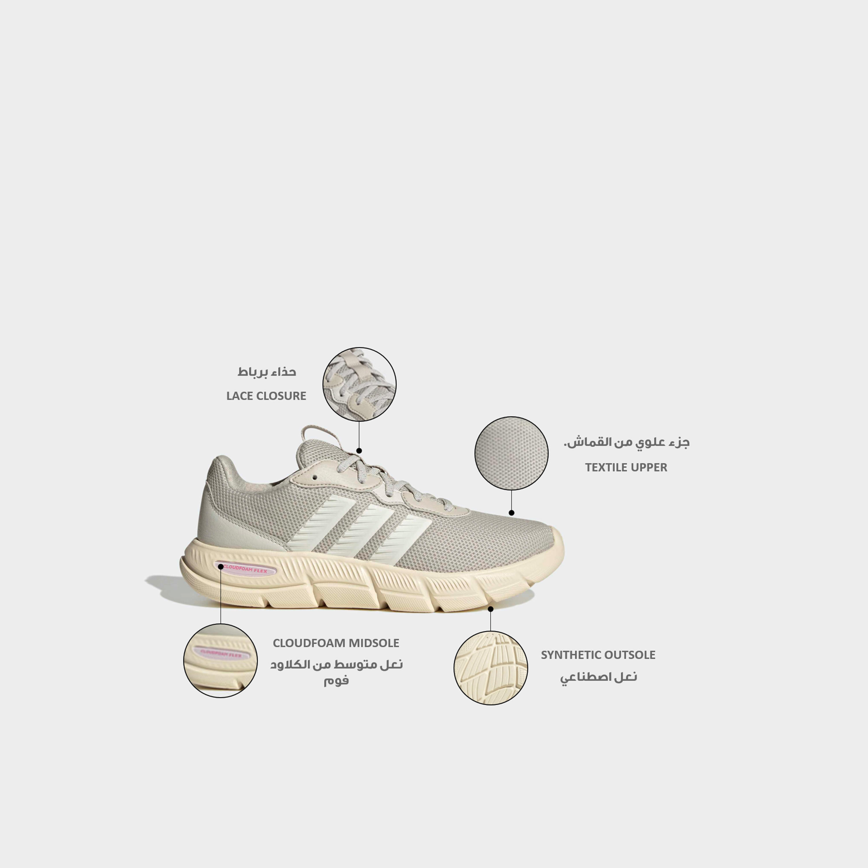 Adidas Women Cloudfoam Flex Lace-Up Sports Shoes-sports-women-shoes-image-2