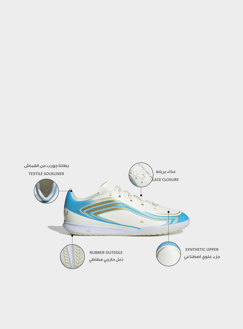 Adidas Boys F50 Messi Club IN Lace-Up Indoor Football Shoes-sports-boys-shoes-image-2