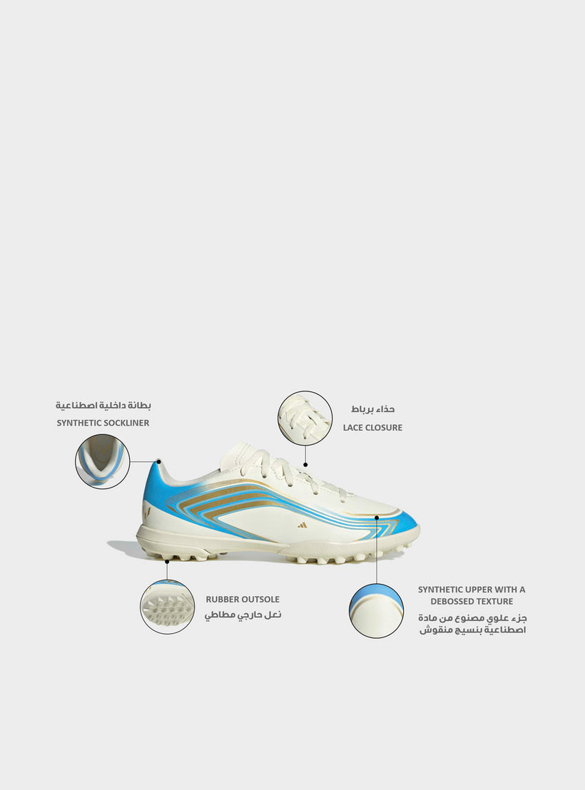 Adidas Boys F50 Messi Club TF Lace-Up Football Turf Shoes-sports-boys-shoes-image-2