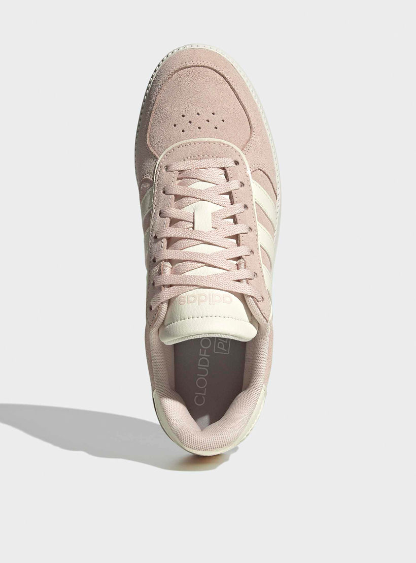 حذاء سنيكرز للنساء بريك نت سليك جلدي بكاحل ورباط إغلاق من أديداس-women-shoes-sneakers-image-3