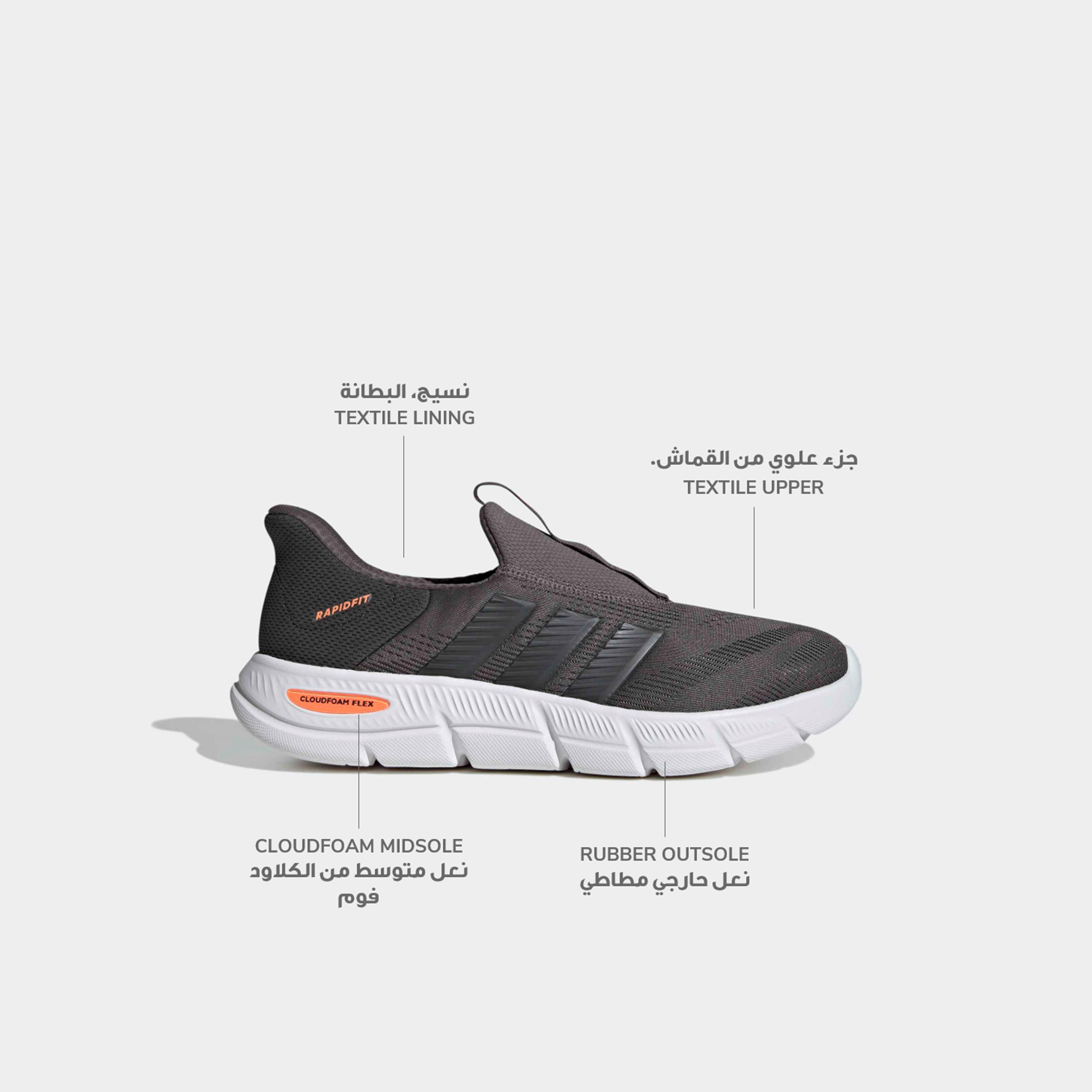 Adidas Men Cloudfoam Flex-Lounge Rapidf Slip-On Sneakers-sports-men-shoes-image-2
