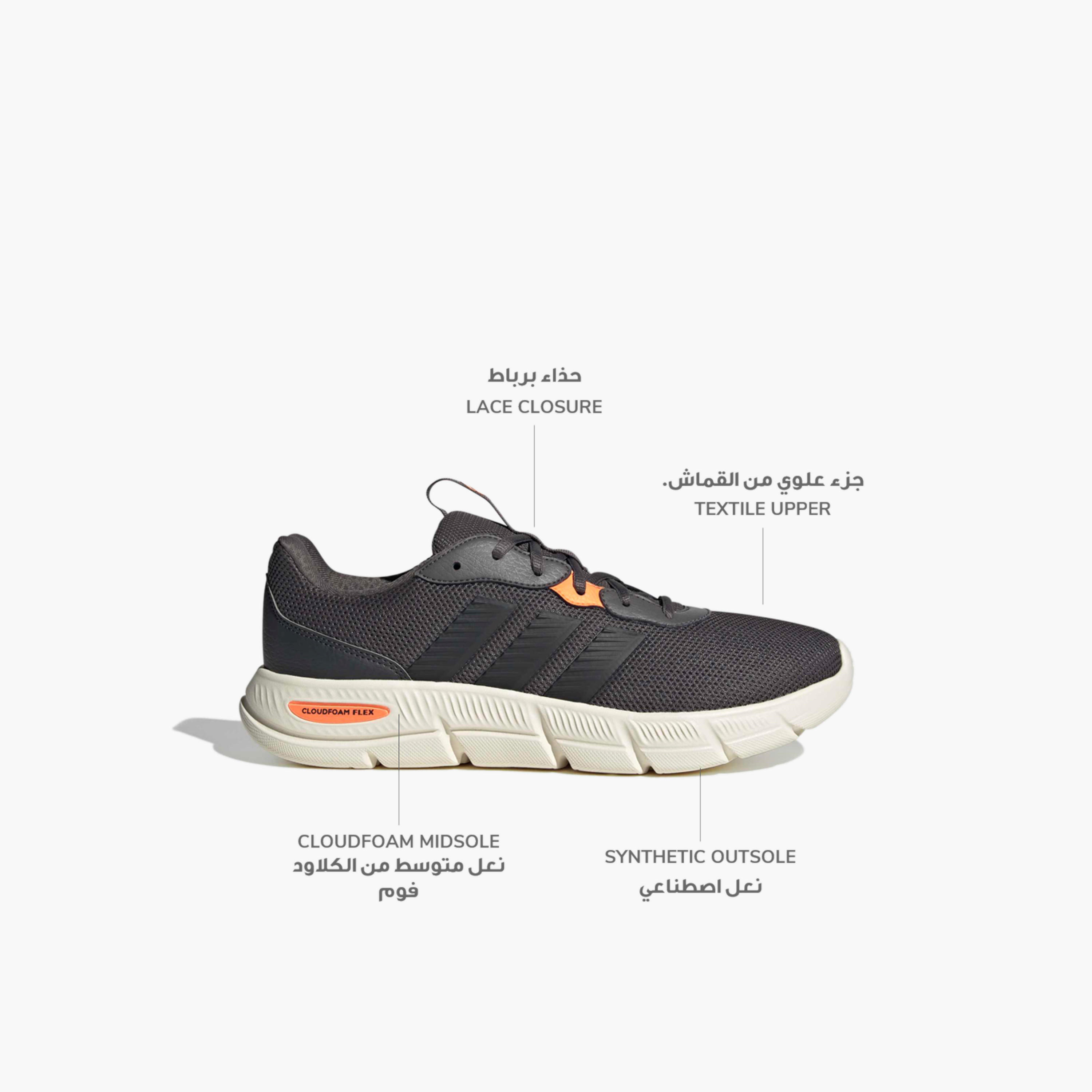 Adidas Men Cloudfoam Flex Lace-Up Ankle Sneakers-sports-men-shoes-image-2