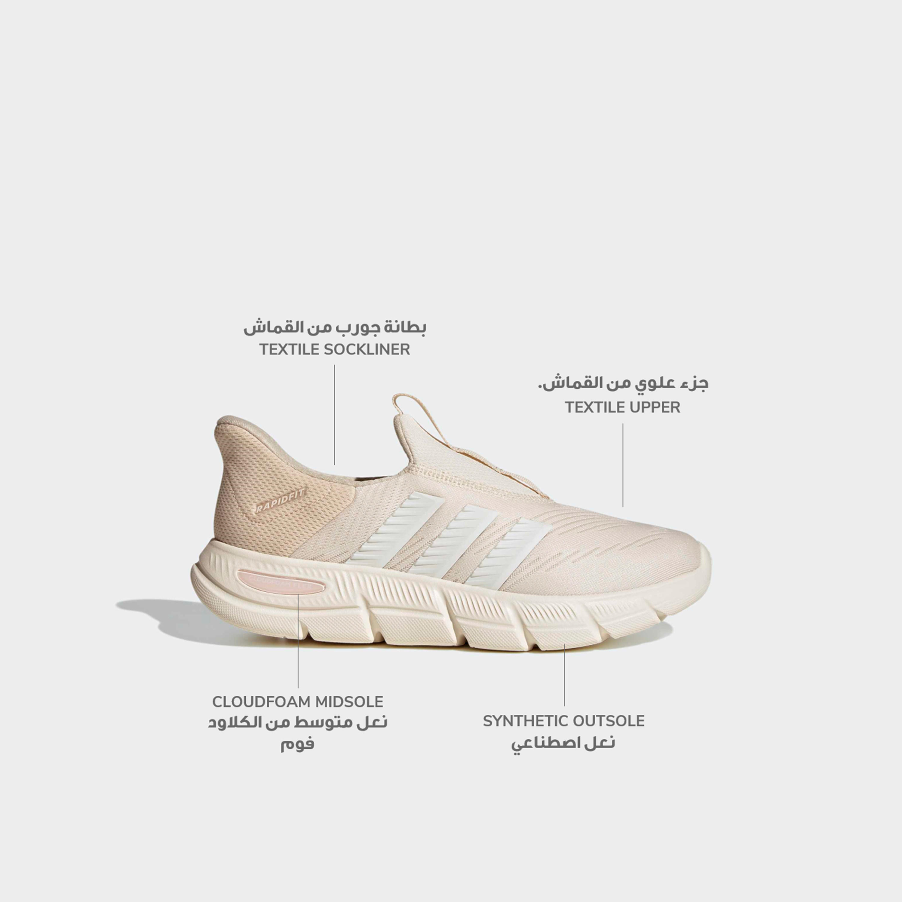 Adidas Women Cloudfoam Flex Lounge RapidF Slip-On Ankle Sneakers-sports-women-shoes-image-2
