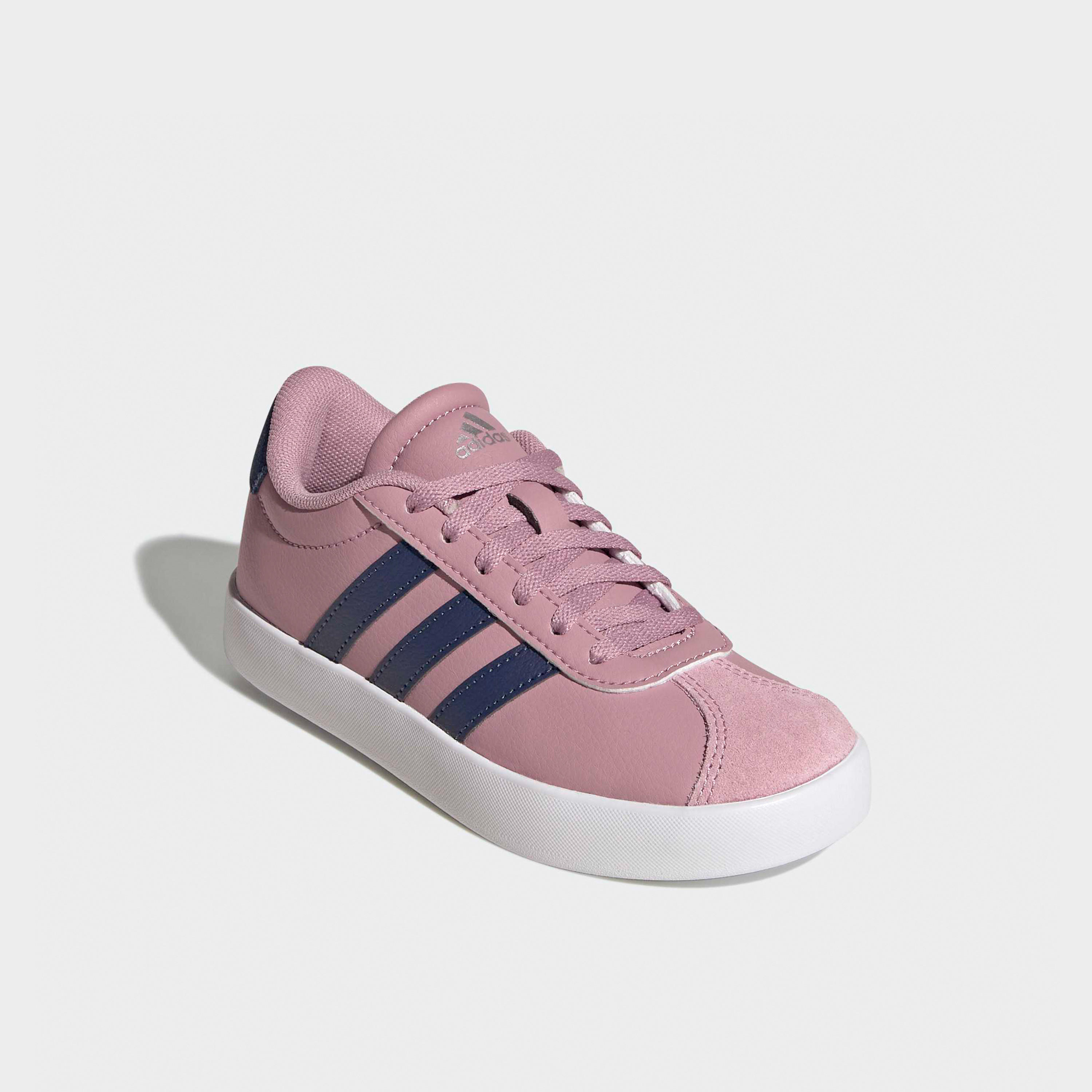 Adidas Girls VL Court 3.0 Suede Lace-Up Ankle Sneakers-girls-shoes-sneakers-image-1