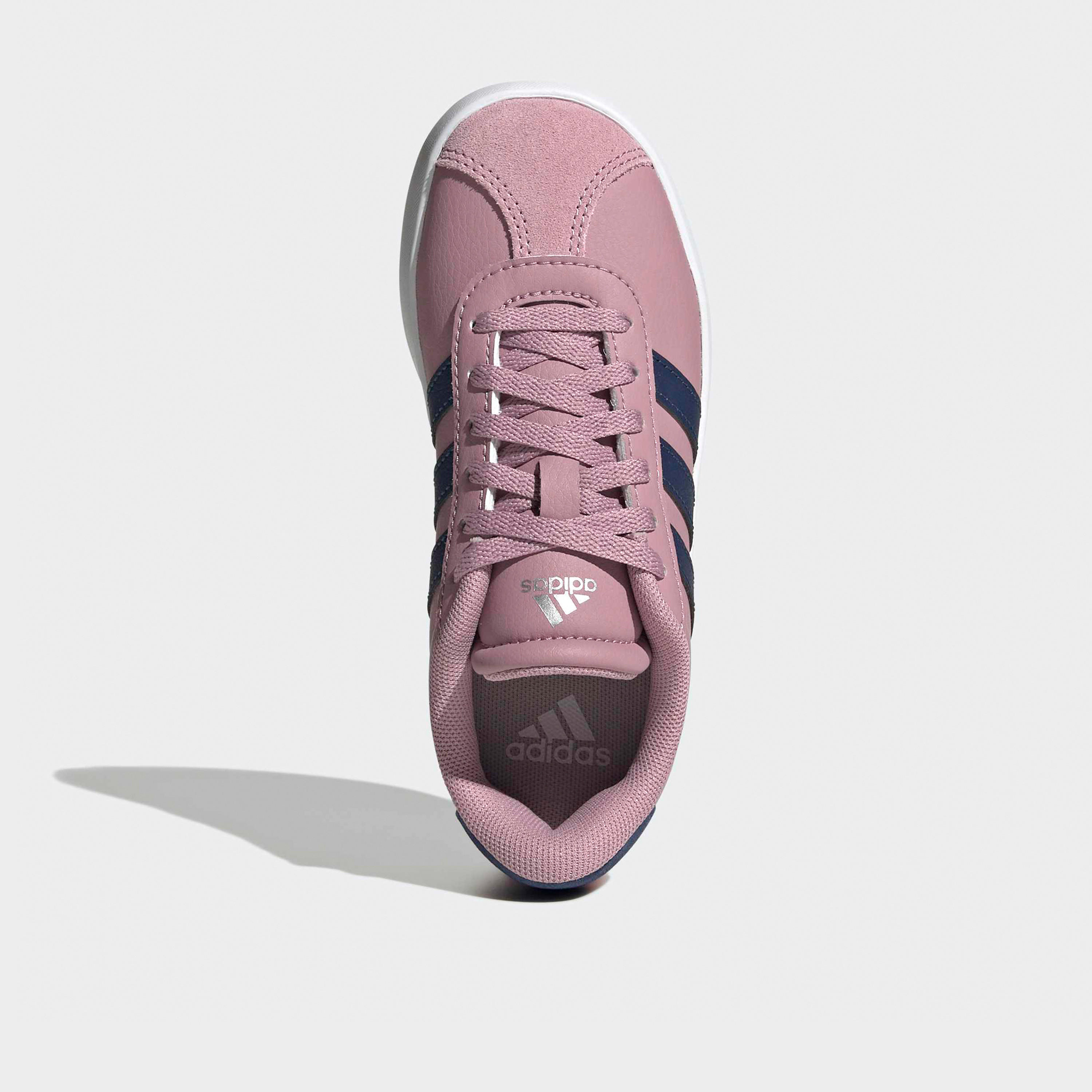 Adidas Girls VL Court 3.0 Suede Lace-Up Ankle Sneakers-girls-shoes-sneakers-image-3