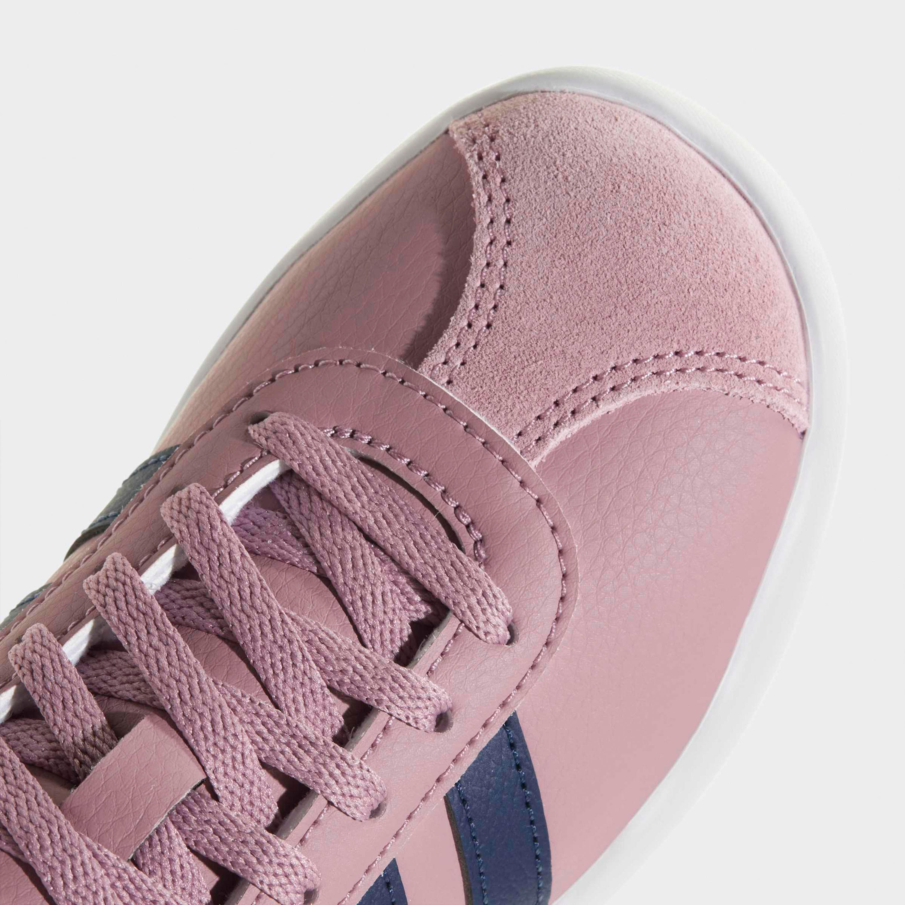 Adidas Girls VL Court 3.0 Suede Lace-Up Ankle Sneakers-girls-shoes-sneakers-image-6