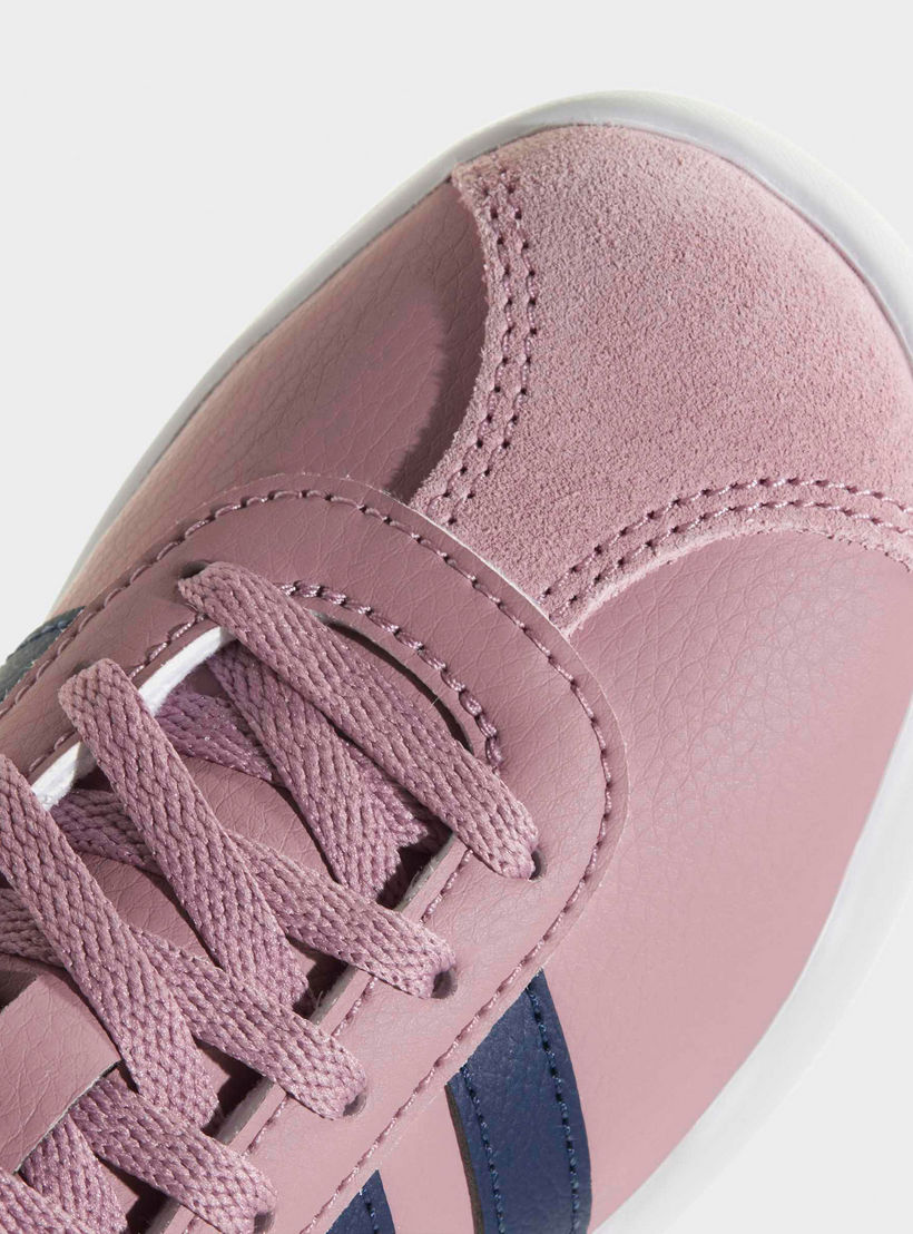 Adidas Girls VL Court 3.0 Suede Lace-Up Ankle Sneakers-girls-shoes-sneakers-image-6