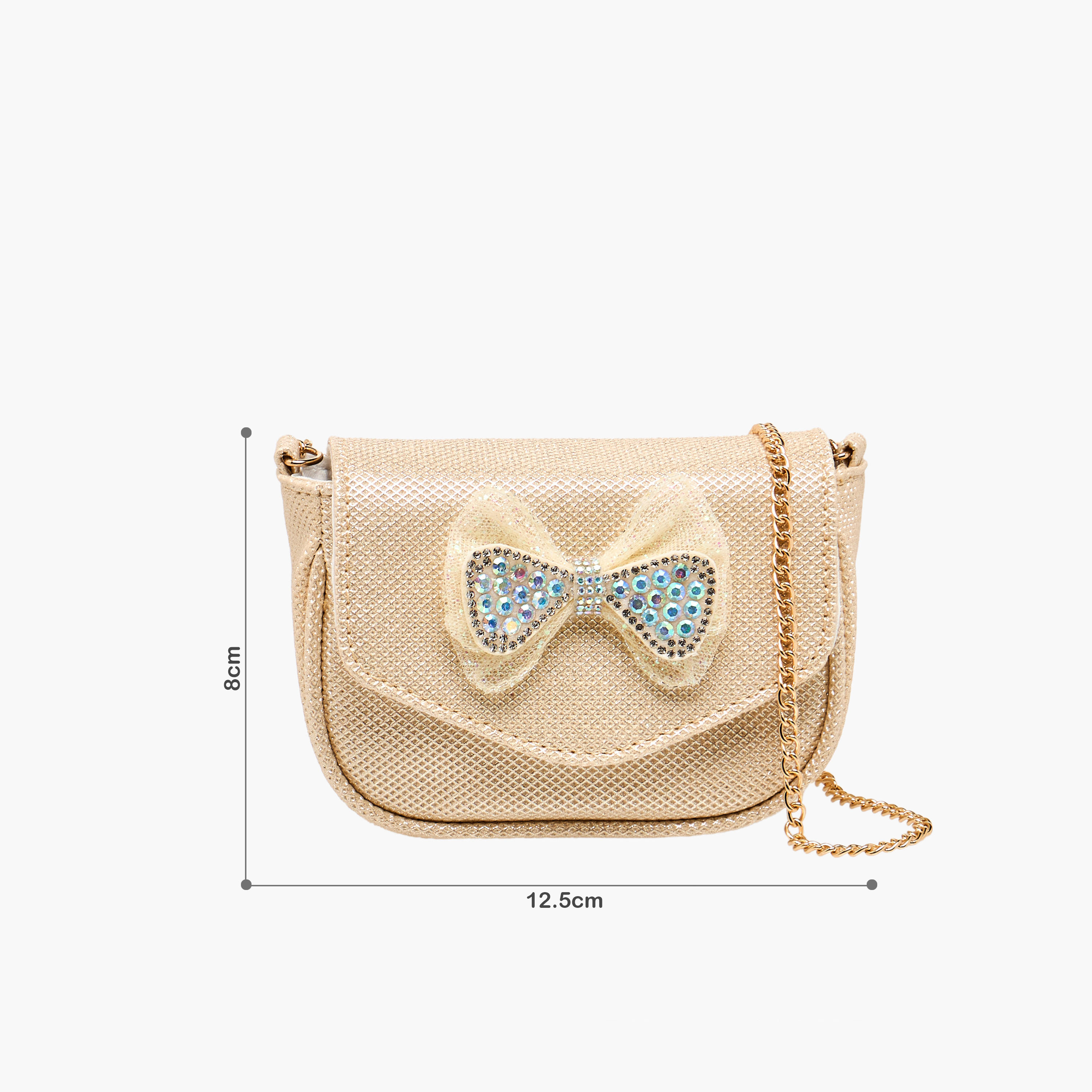 Flora Bella Embellished Bow Crossbody Bag with Chain Strap-girls-accessories-bags-image-2