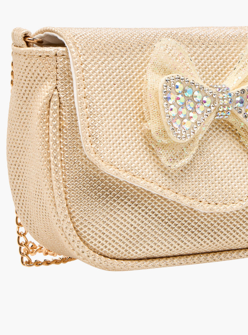 Flora Bella Embellished Bow Crossbody Bag with Chain Strap-girls-accessories-bags-image-5