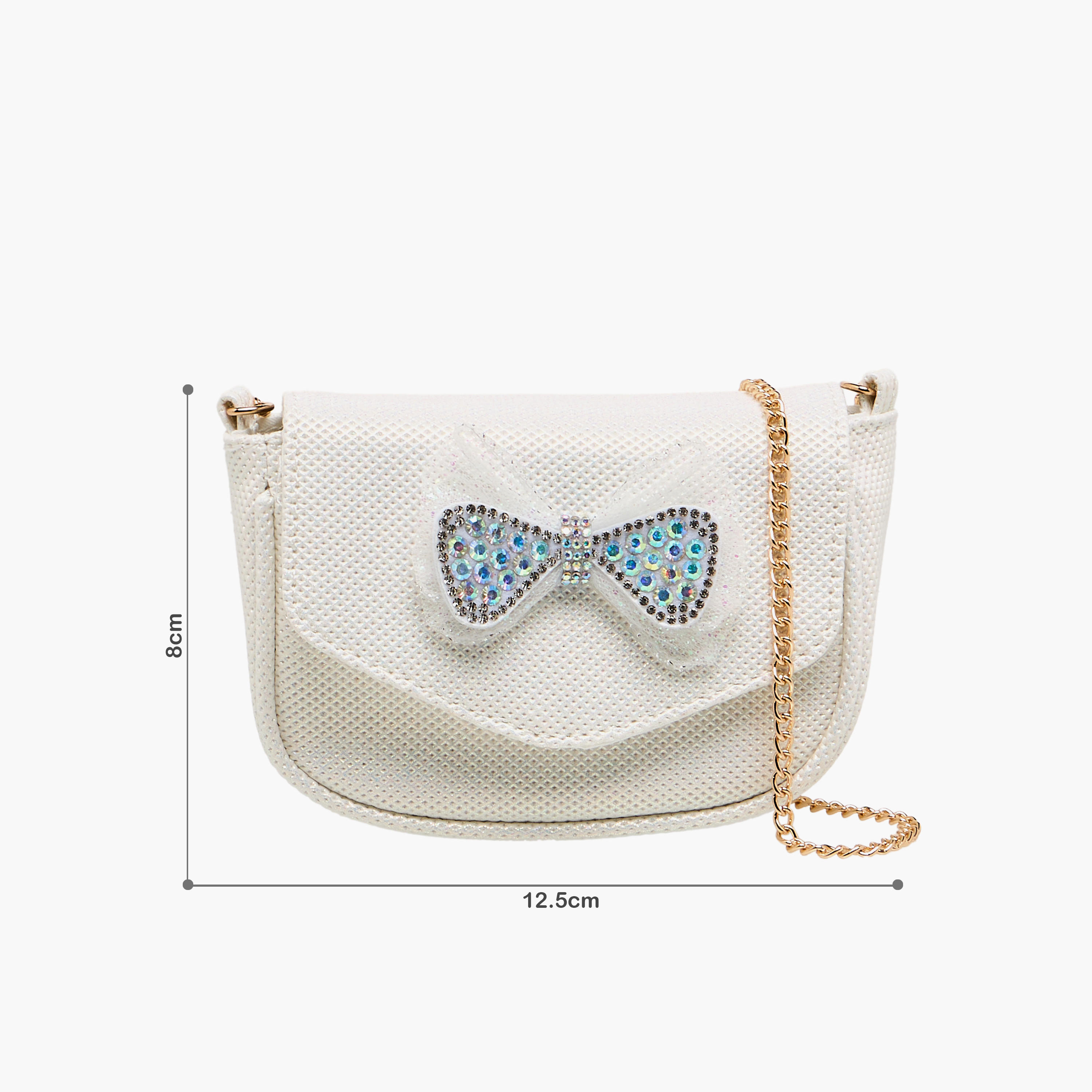Flora Bella Embellished Bow Crossbody Bag with Chain Strap-girls-accessories-bags-image-2