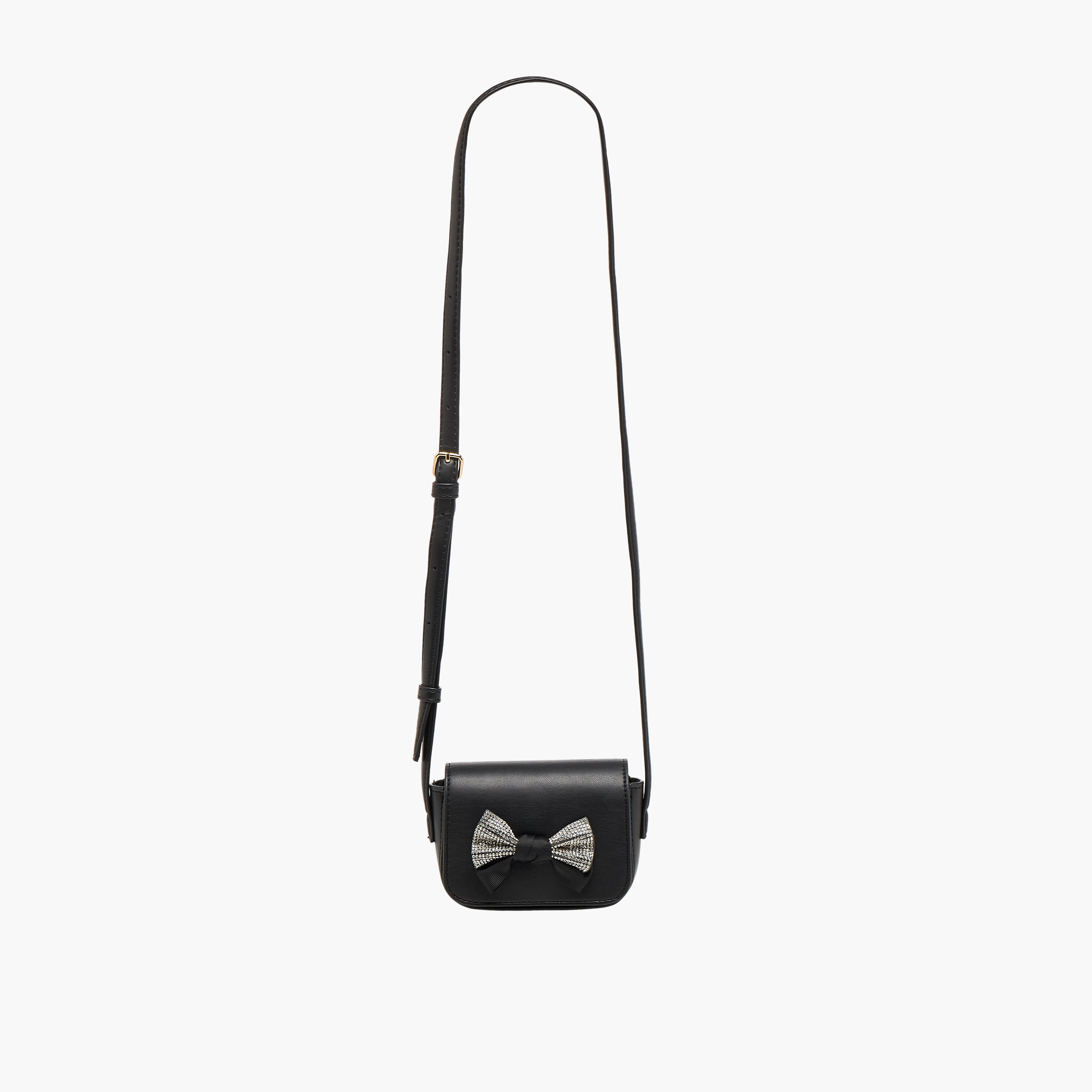 شنطة كروس بودي بفيونكة مزينة وحزام سلسلة من فلورا بيلا-girls-accessories-bags-image-3