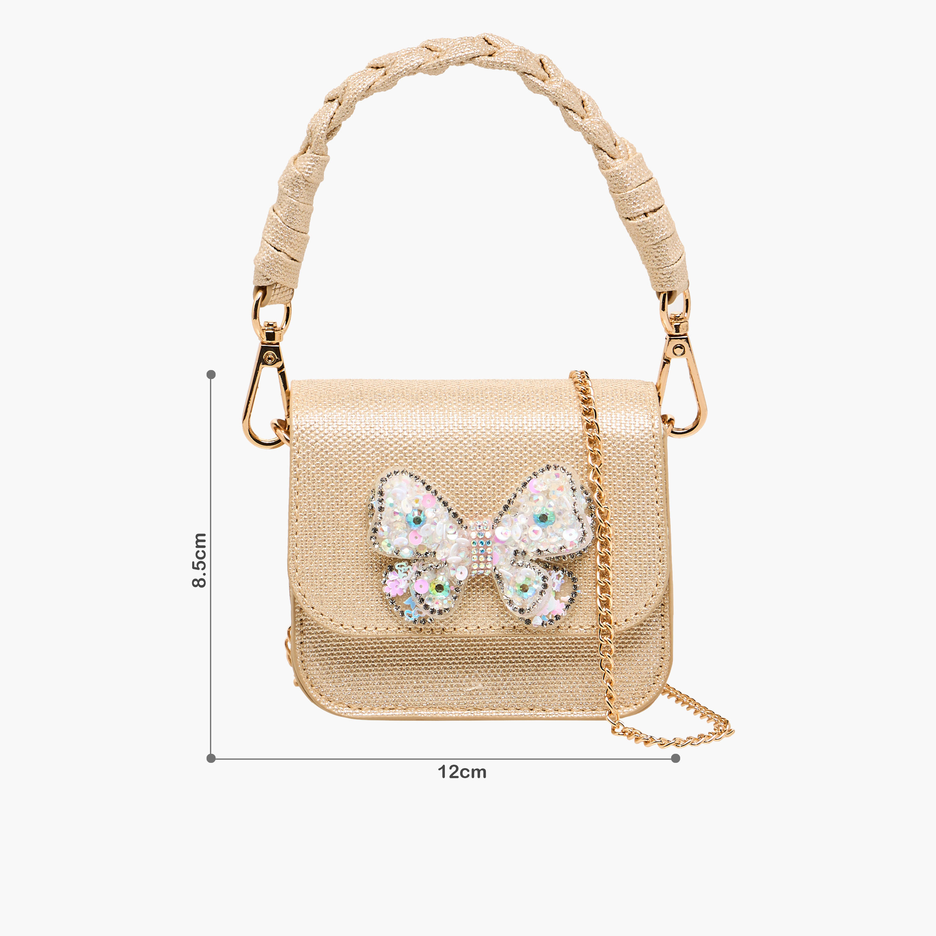 Flora Bella Embellished Butterfly Crossbody Bag with Chain Strap-girls-accessories-bags-image-2