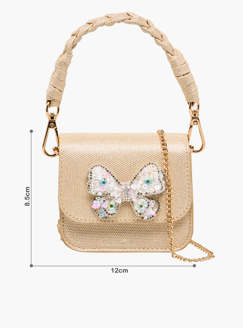 Flora Bella Embellished Butterfly Crossbody Bag with Chain Strap-girls-accessories-bags-image-2
