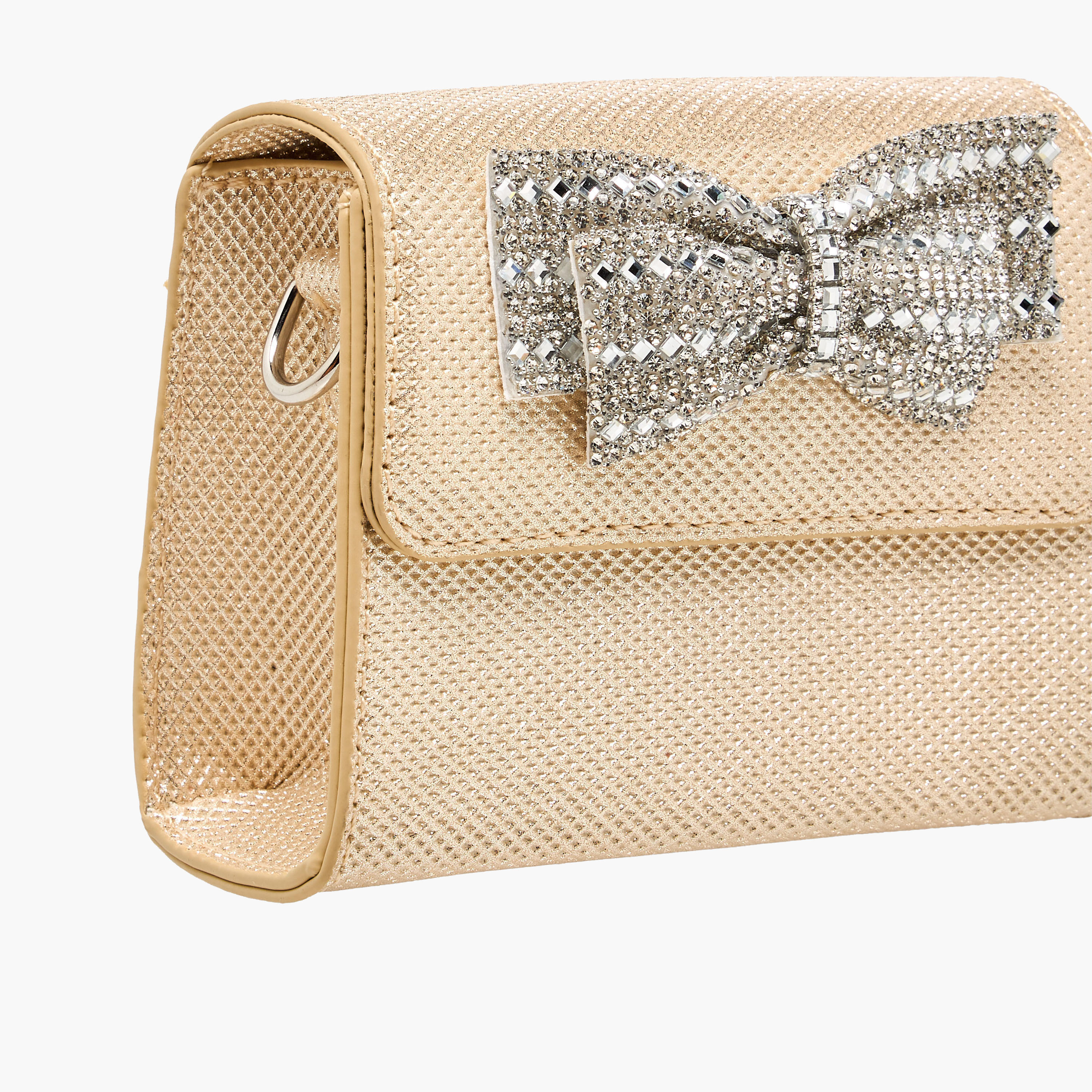 شنطة كروس بودي مزينة بفيونكة مع حزام سلسلة من فلورا بيلا-girls-accessories-bags-image-5