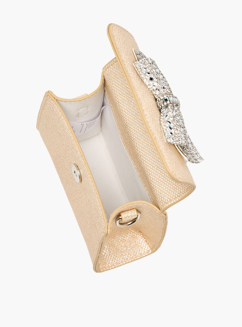 شنطة كروس بودي مزينة بفيونكة مع حزام سلسلة من فلورا بيلا-girls-accessories-bags-image-8