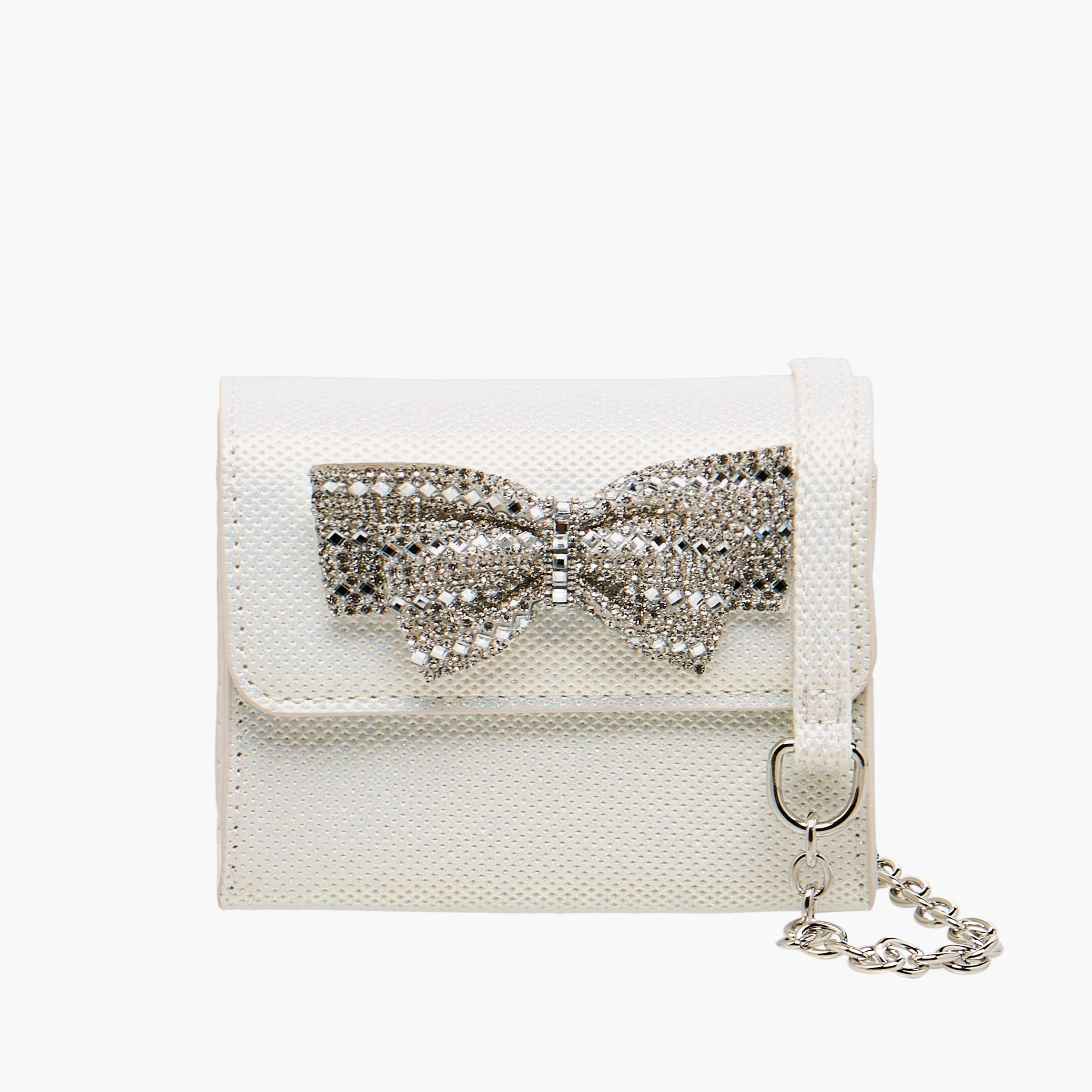 Flora Bella Embellished Bow Crossbody Bag with Chain Strap-girls-accessories-bags-image-1