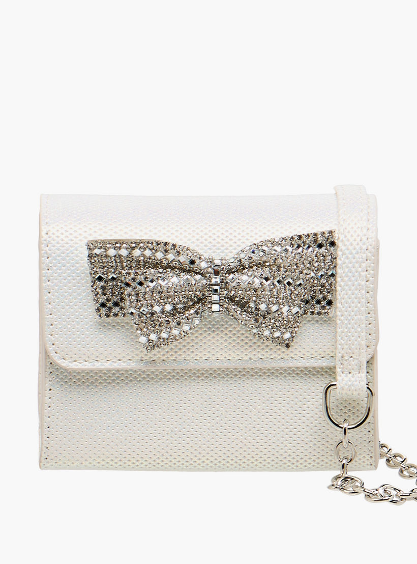 Flora Bella Embellished Bow Crossbody Bag with Chain Strap-girls-accessories-bags-image-1
