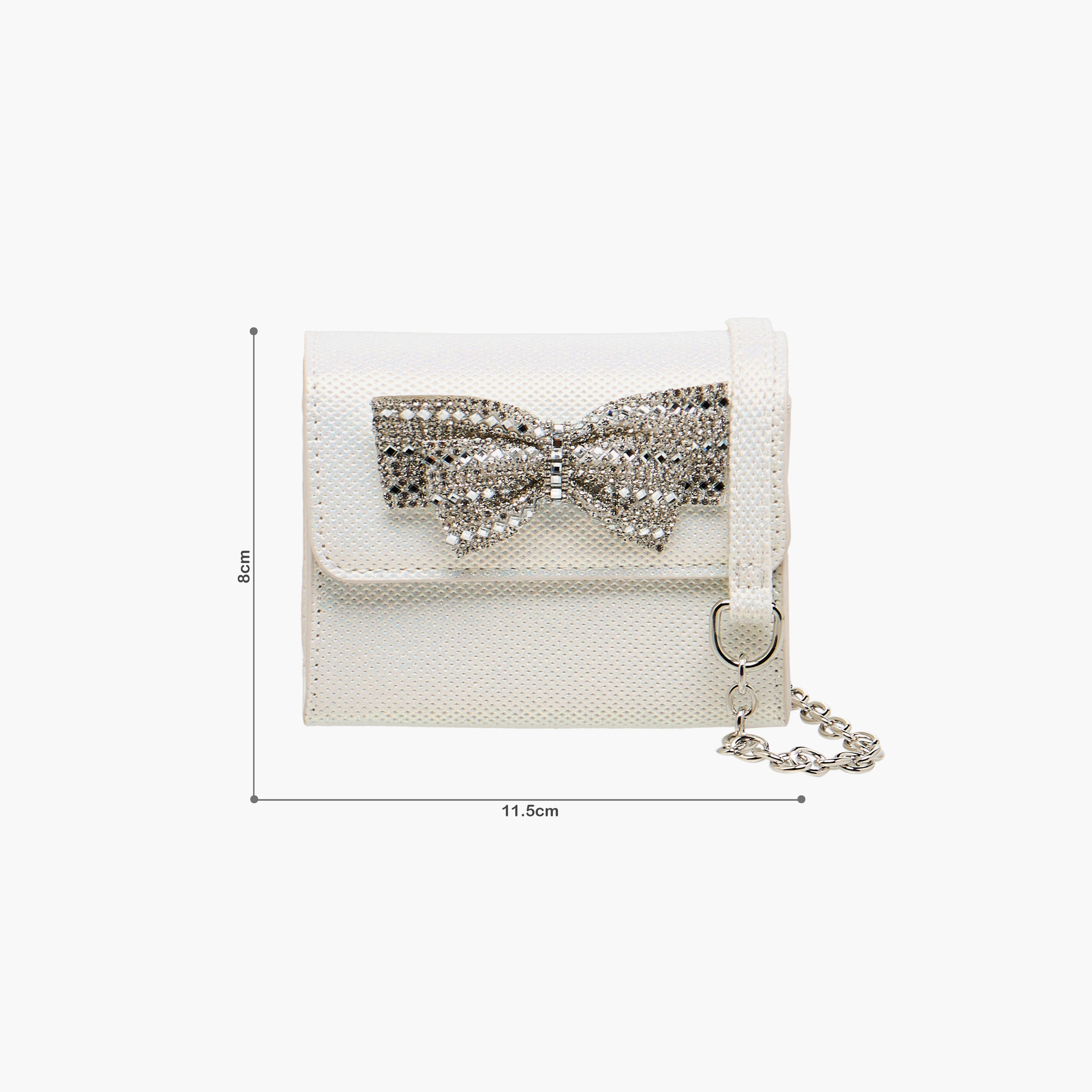 Flora Bella Embellished Bow Crossbody Bag with Chain Strap-girls-accessories-bags-image-2