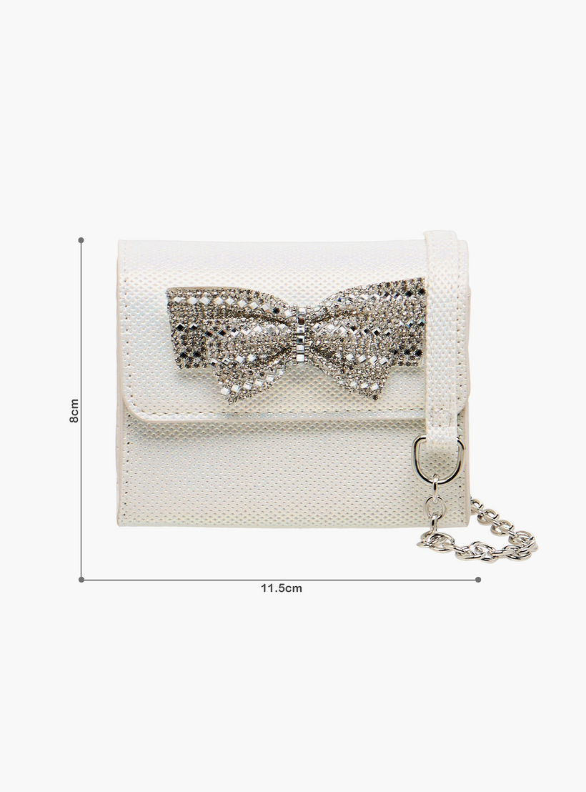Flora Bella Embellished Bow Crossbody Bag with Chain Strap-girls-accessories-bags-image-2