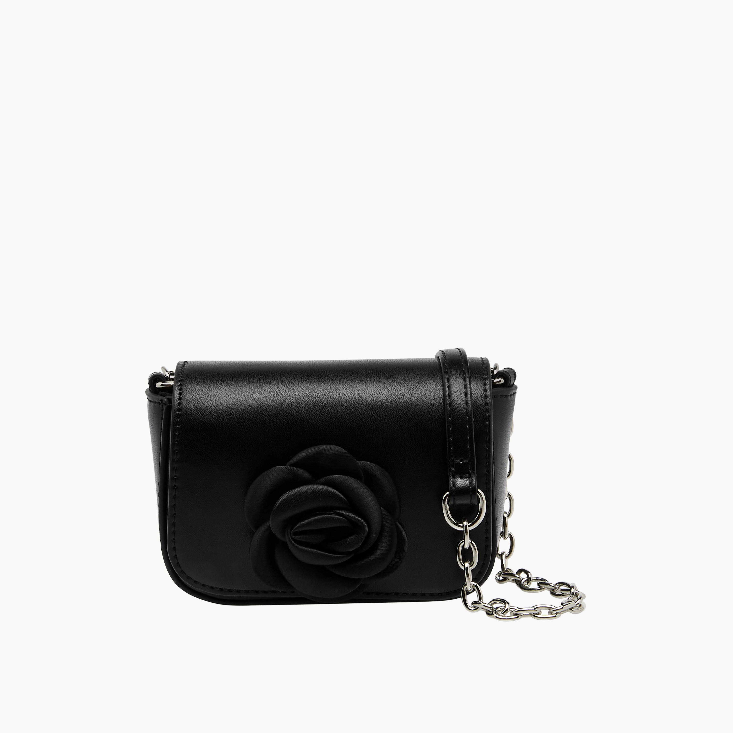 Flora Bella Floral Accent Crossbody Bag with Chain Strap-girls-accessories-bags-image-1