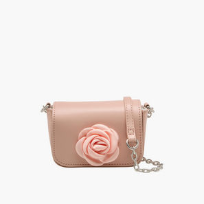 شنطة كروس بودي بتفاصيل زهور مع حزام سلسلة من فلورا بيلا-girls-accessories-image-1
