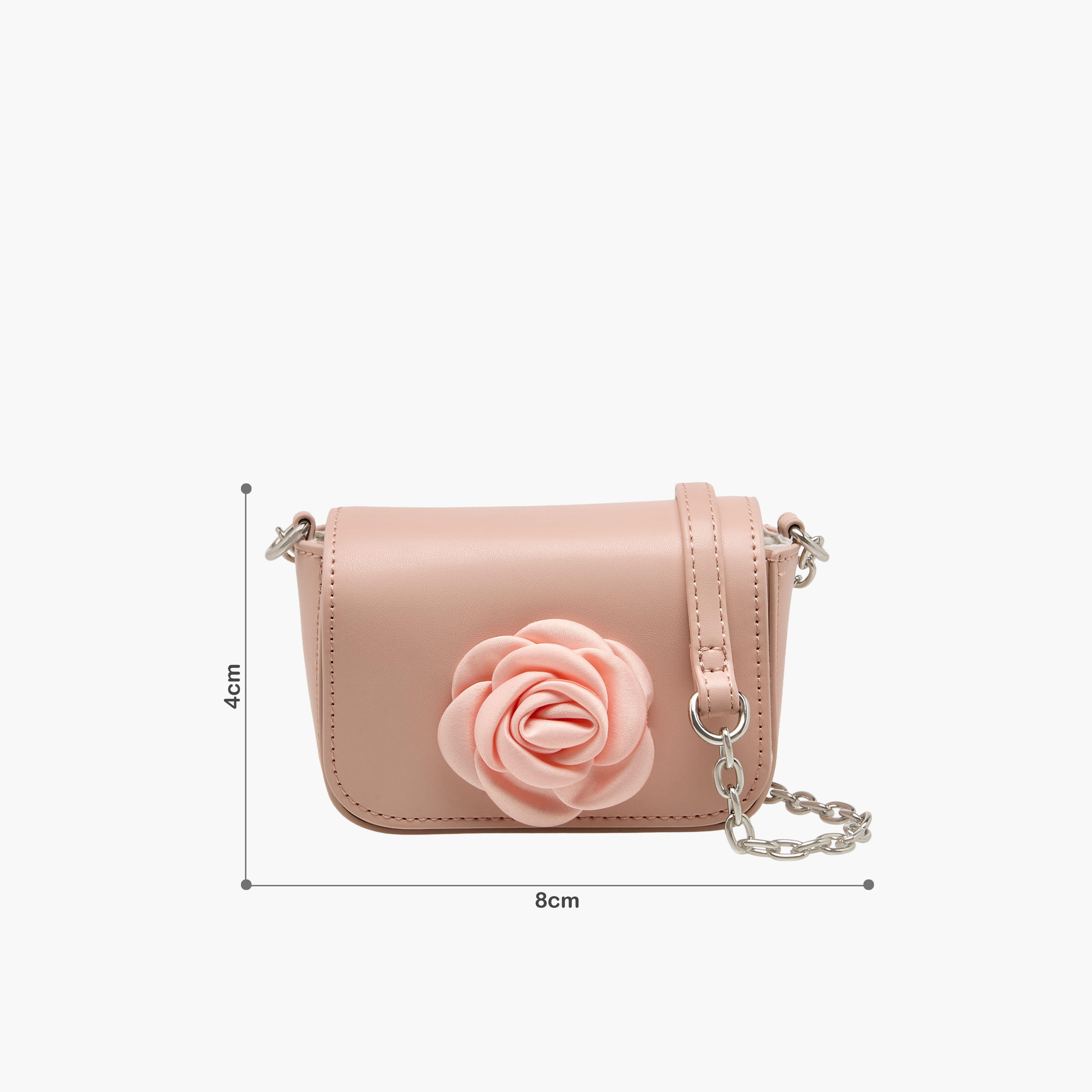 شنطة كروس بودي بتفاصيل زهور مع حزام سلسلة من فلورا بيلا-girls-accessories-bags-image-2