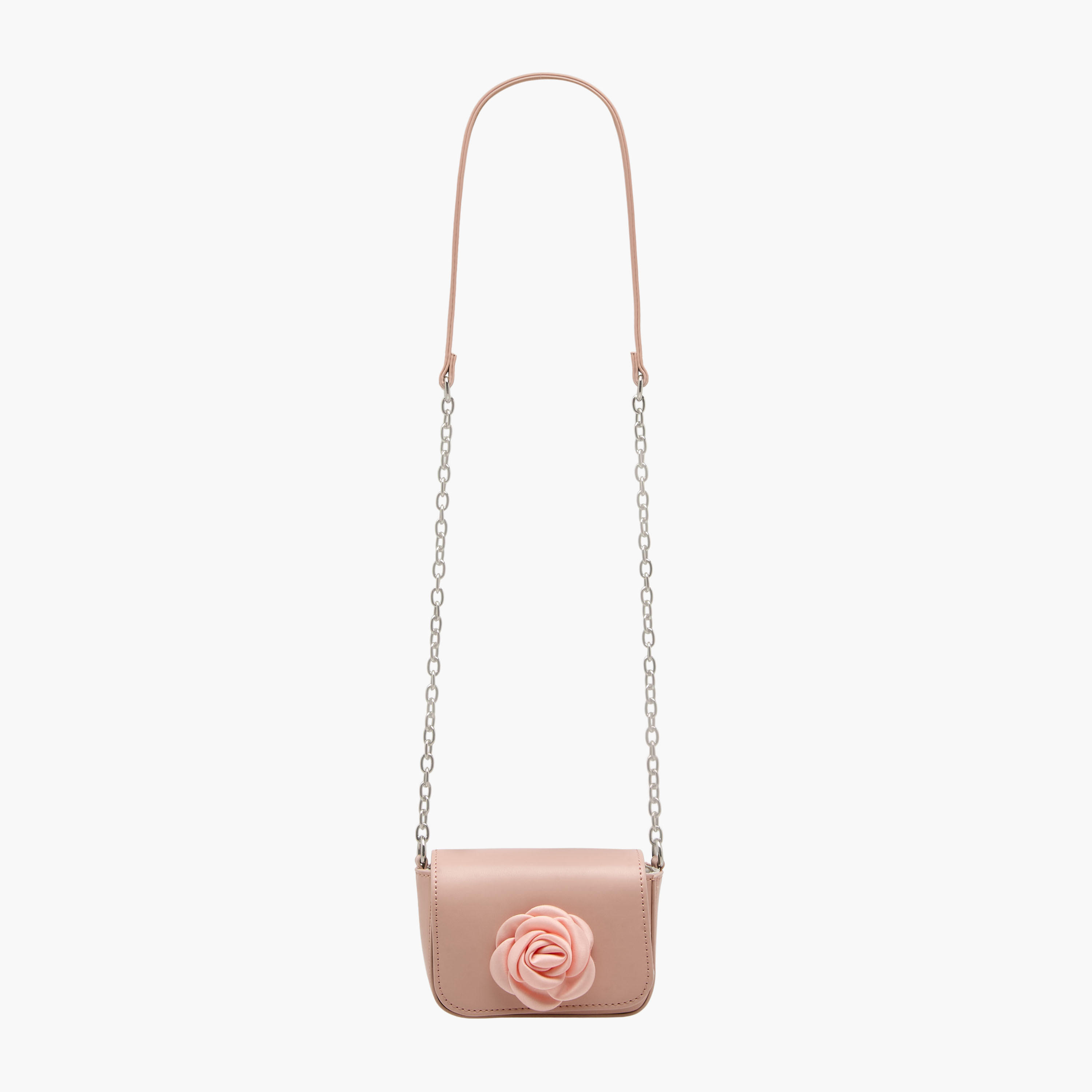 شنطة كروس بودي بتفاصيل زهور مع حزام سلسلة من فلورا بيلا-girls-accessories-bags-image-3
