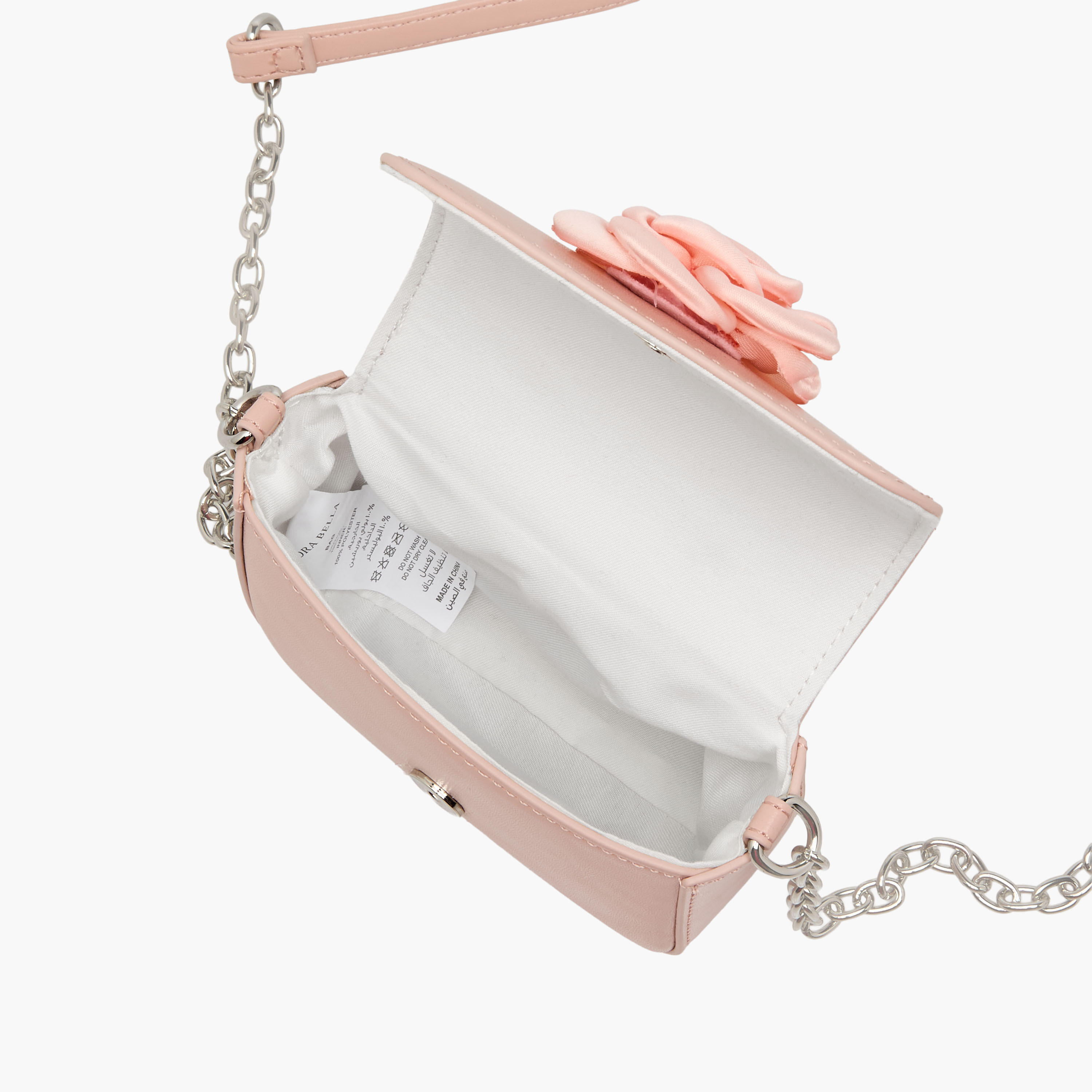 شنطة كروس بودي بتفاصيل زهور مع حزام سلسلة من فلورا بيلا-girls-accessories-bags-image-8