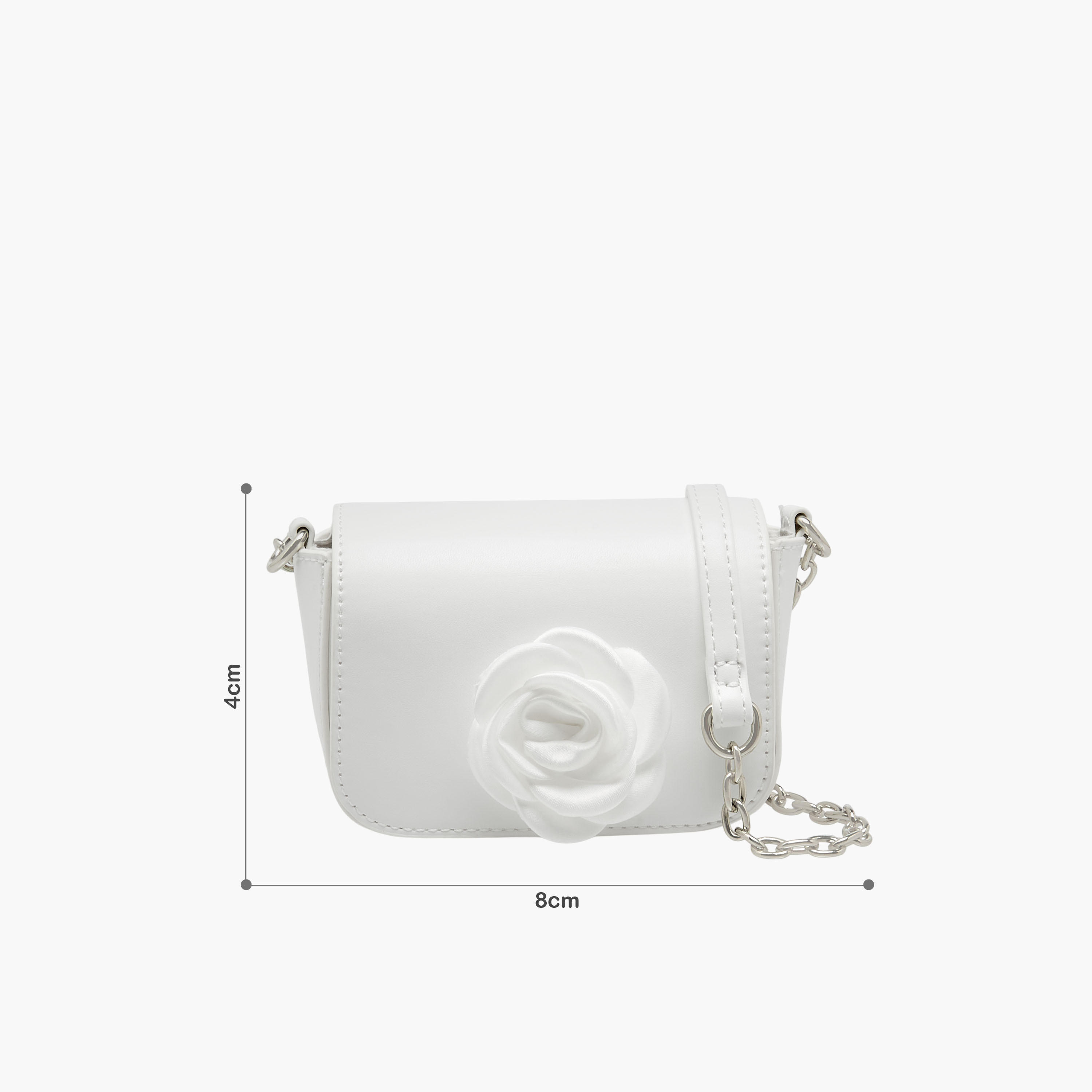 شنطة كروس بودي بتفاصيل زهور مع حزام سلسلة من فلورا بيلا-girls-accessories-bags-image-2