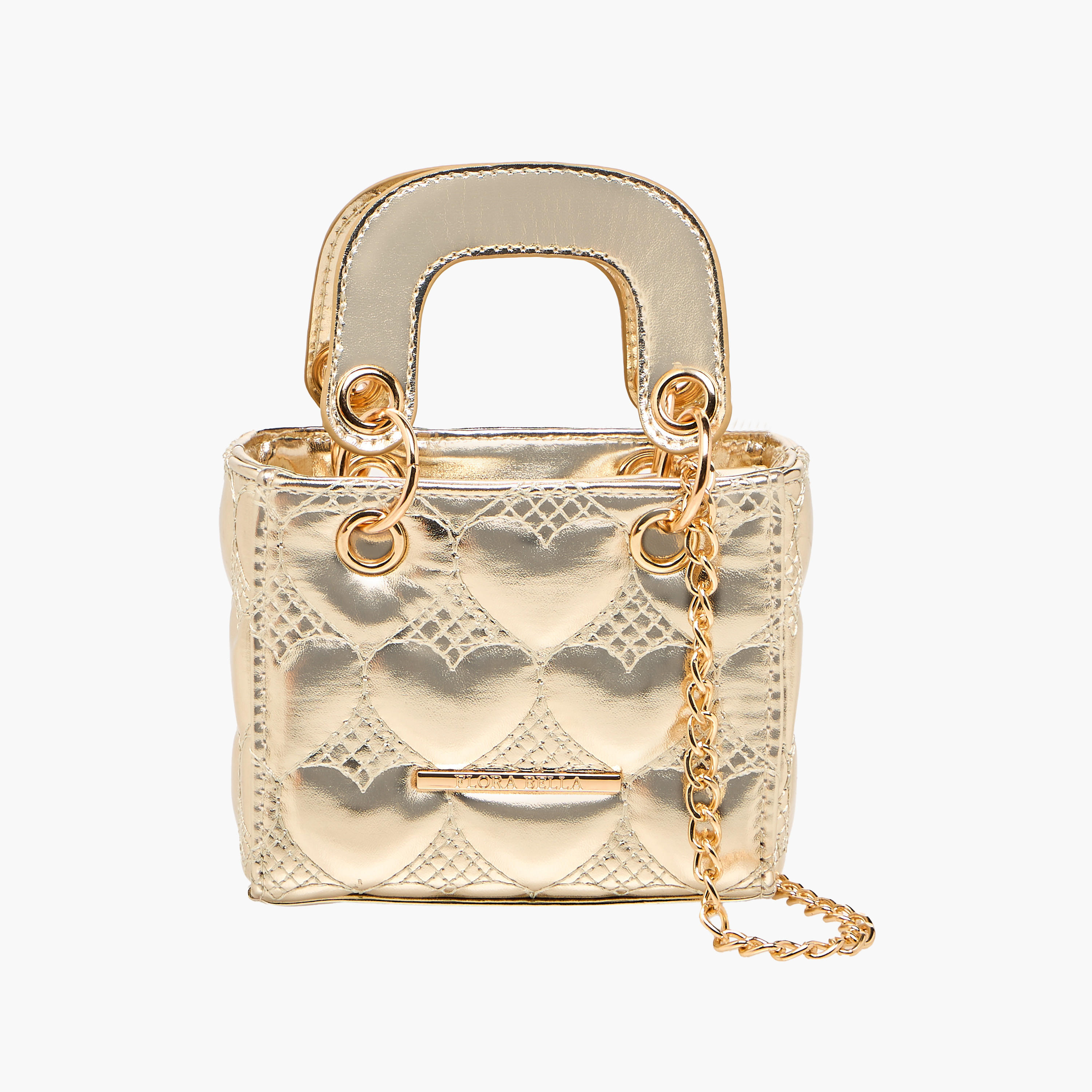 شنطة كروس بودي مبطنة بتصميم قلب وحزام سلسلة من فلورا بيلا-girls-accessories-bags-image-1