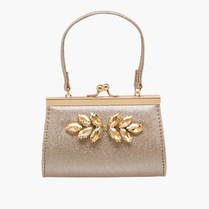 شنطة كلاتش بتزيينات حجر ومقبض علوي من فلورا بيلا-women-bagsandwallets-handbags-image-1