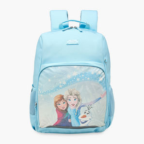 Frozen Print School Backpack with Adjustable Straps and Zip Closure - 13x31x41 cm-school-image-1