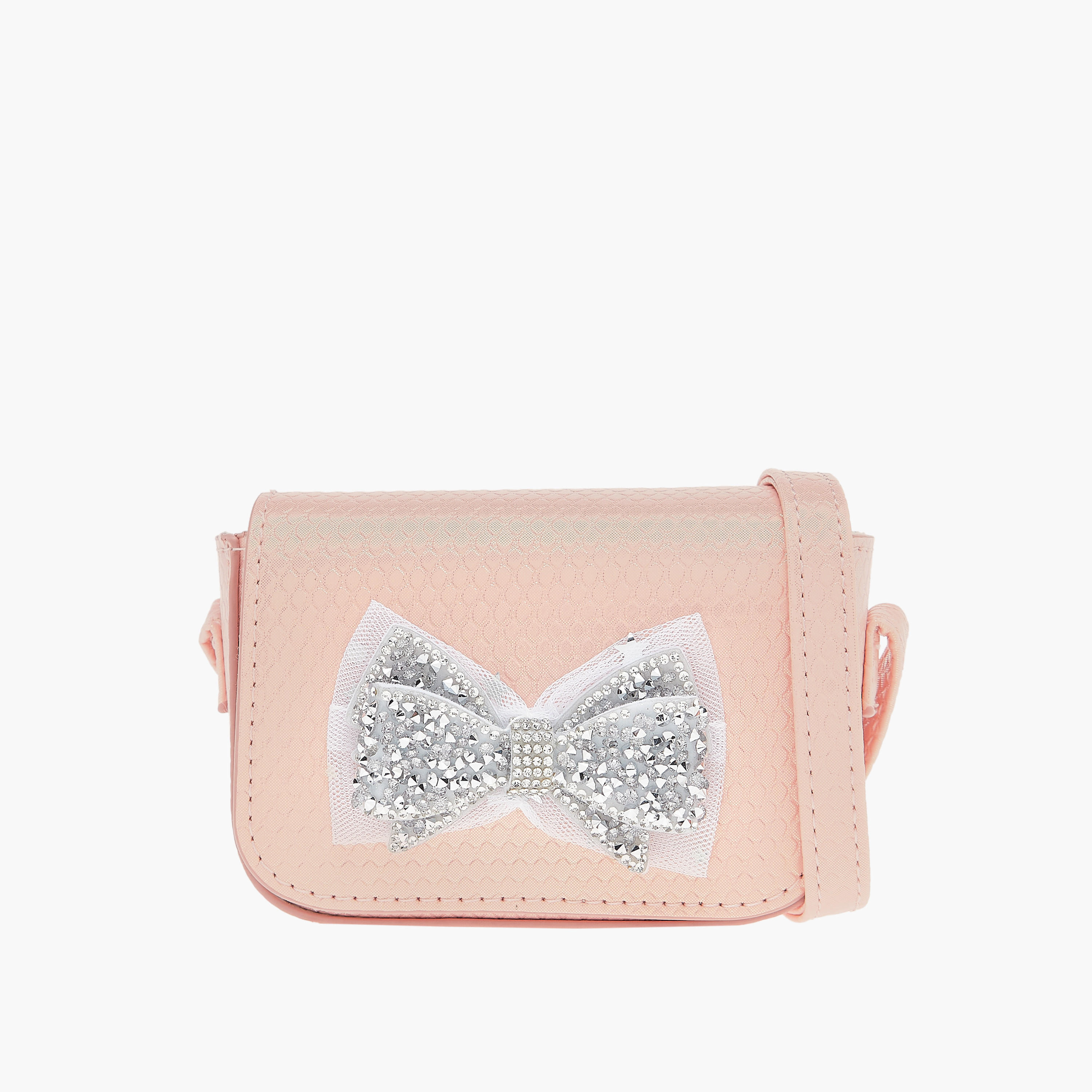 شنطة كروس بودي مزينة بحزام قابل للتعديل وإغلاق مغناطيسي من فلورا بيلا-girls-accessories-bags-image-1