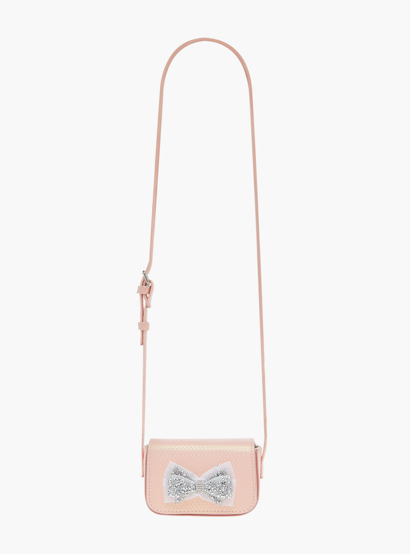 شنطة كروس بودي مزينة بحزام قابل للتعديل وإغلاق مغناطيسي من فلورا بيلا-girls-accessories-bags-image-2
